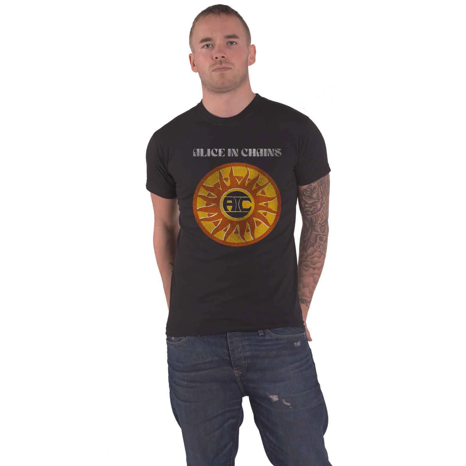 ALICE IN CHAINS - CIRCLE SUN VINTAGE - T-Shirt Black - Image 2