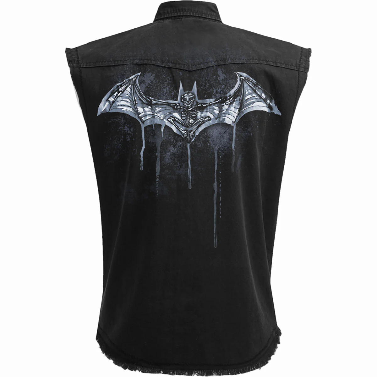 BATMAN - NOCTURNAL - Sleeveless Stone Washed Worker Black - Image 2
