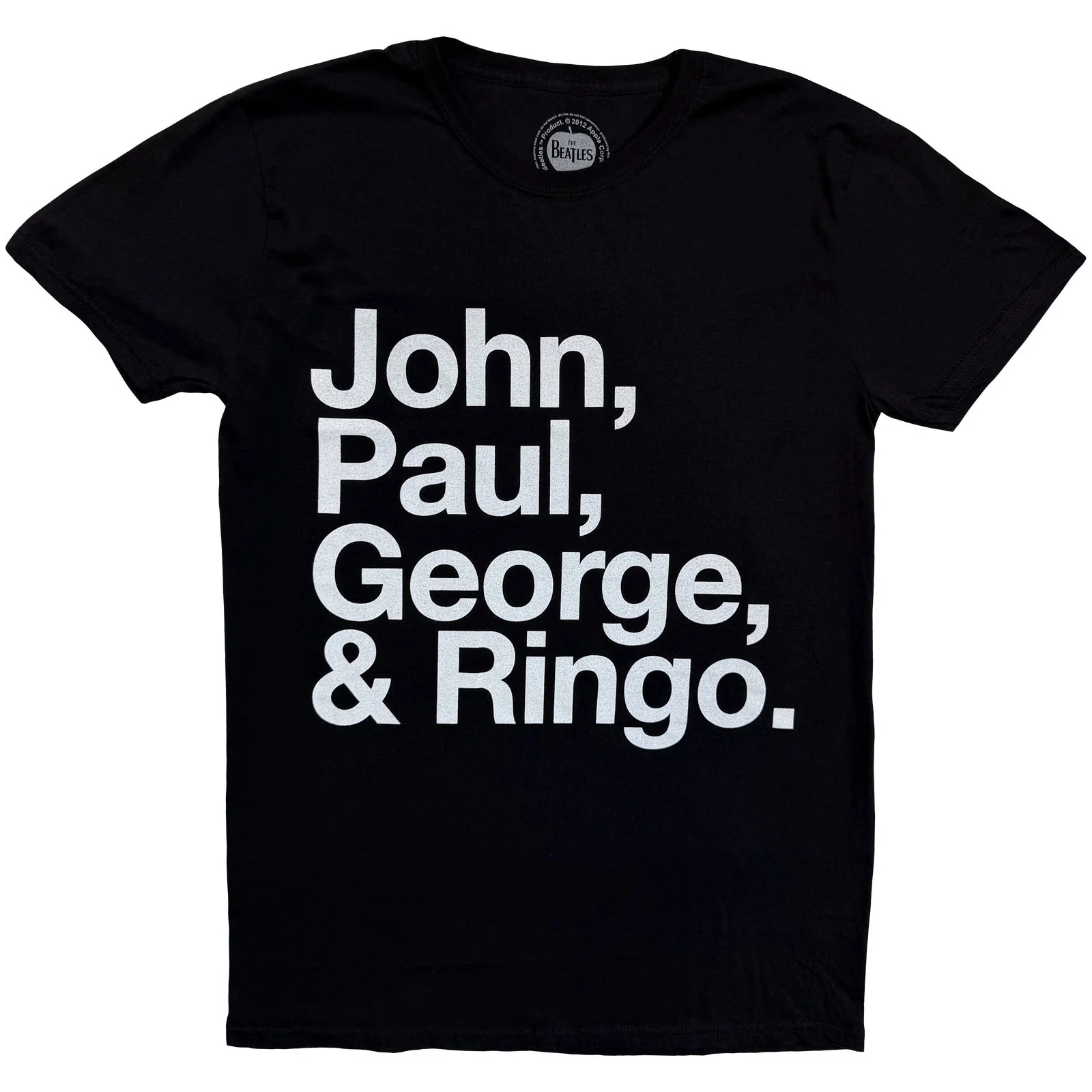 THE BEATLES - JOHN, PAUL, GEORGE & RINGO - T-Shirt Black