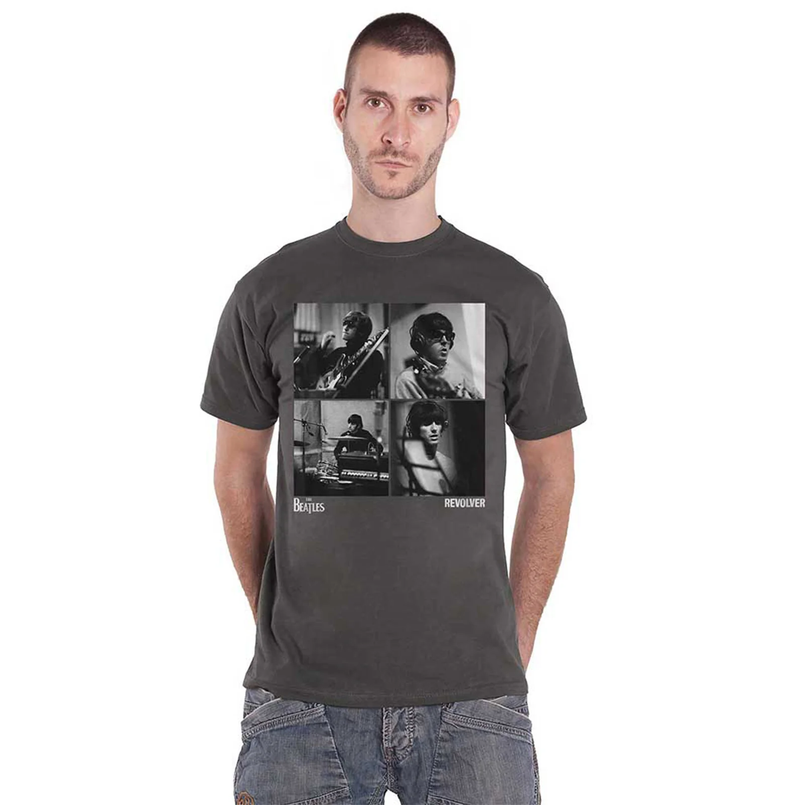 THE BEATLES - REVOLVER STUDIO SHOTS - T-Shirt Grey - Image 2