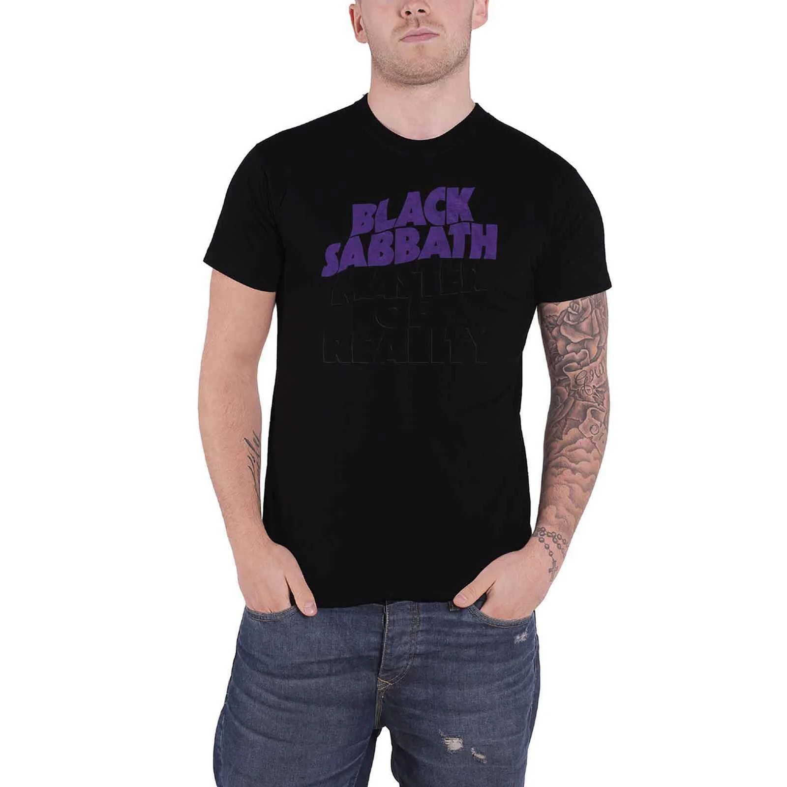 BLACK SABBATH - MASTERS OF REALITY ALBUM - T-Shirt Black (Back Print) - Image 3