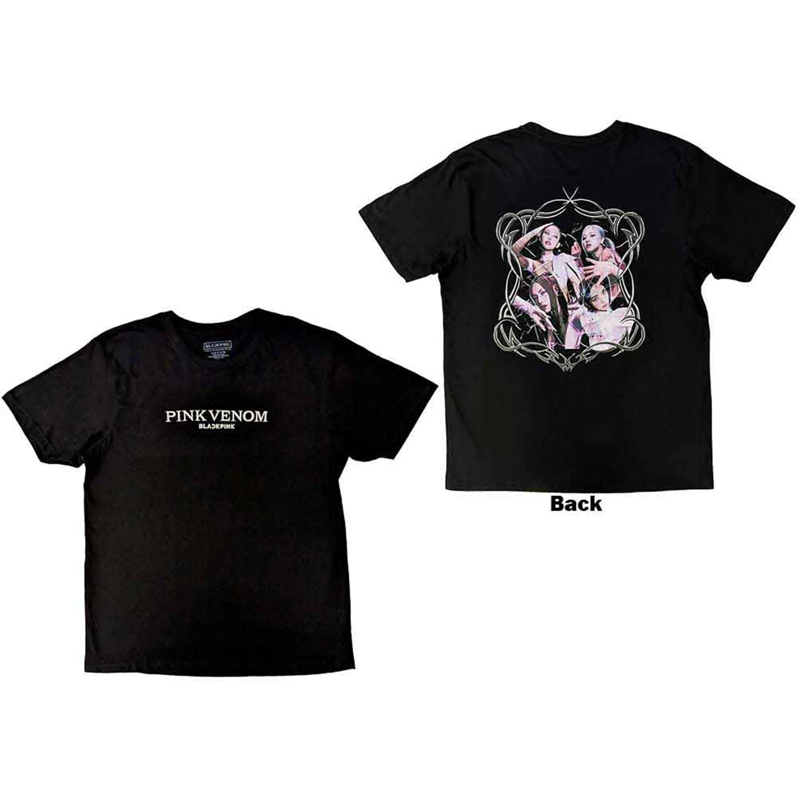 BLACKPINK - PINK VENOM - T-Shirt Black (Back Print & Embellished)