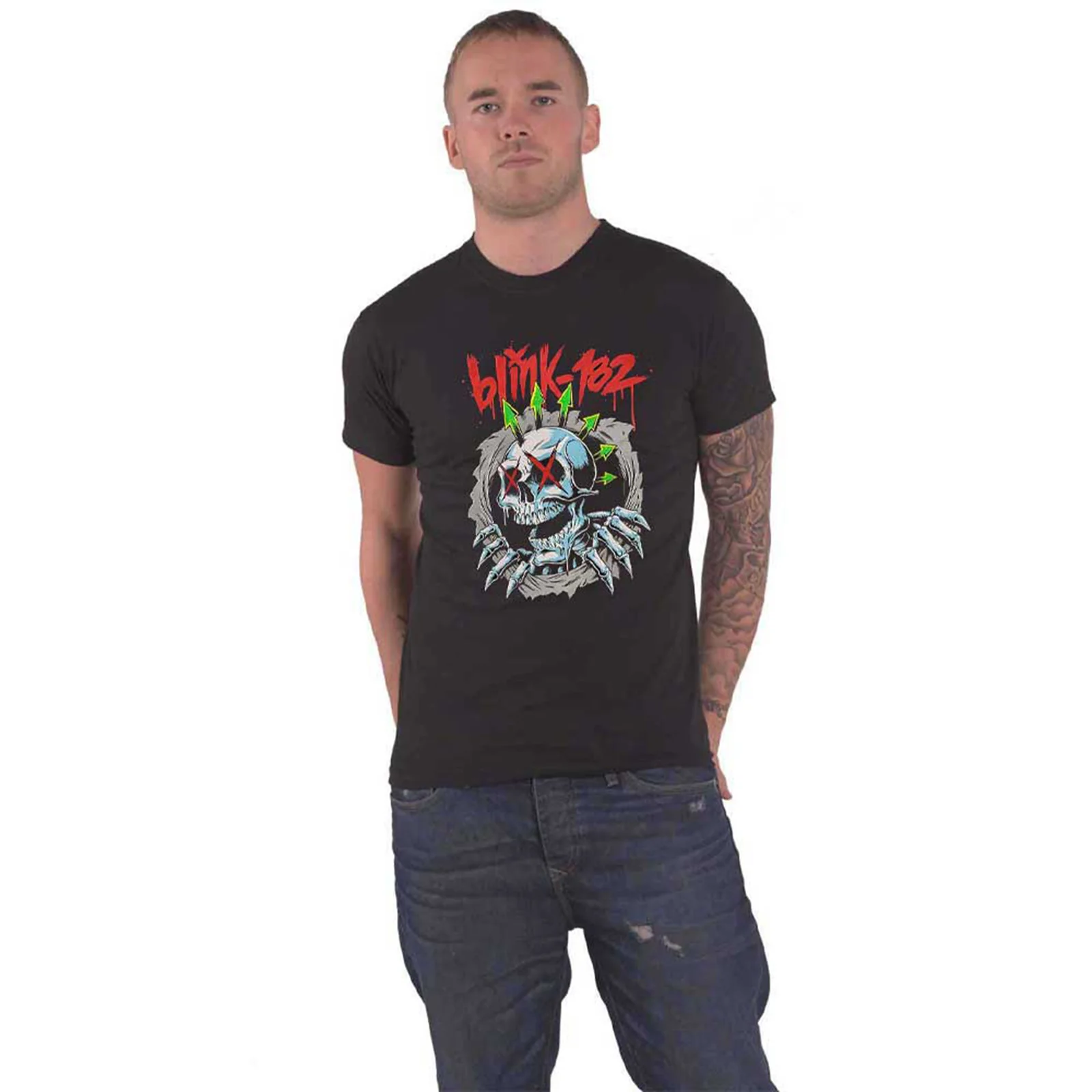 BLINK-182 - SIX ARROW SKULL - T-Shirt Black - Image 2