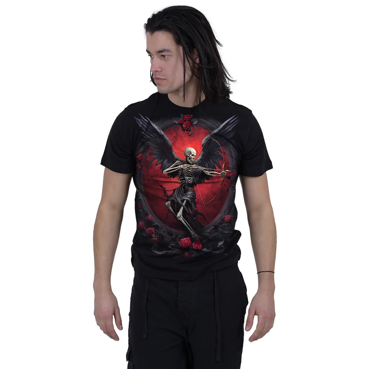 CUPID'S CURSE - Front Print T-Shirt Black - Image 2