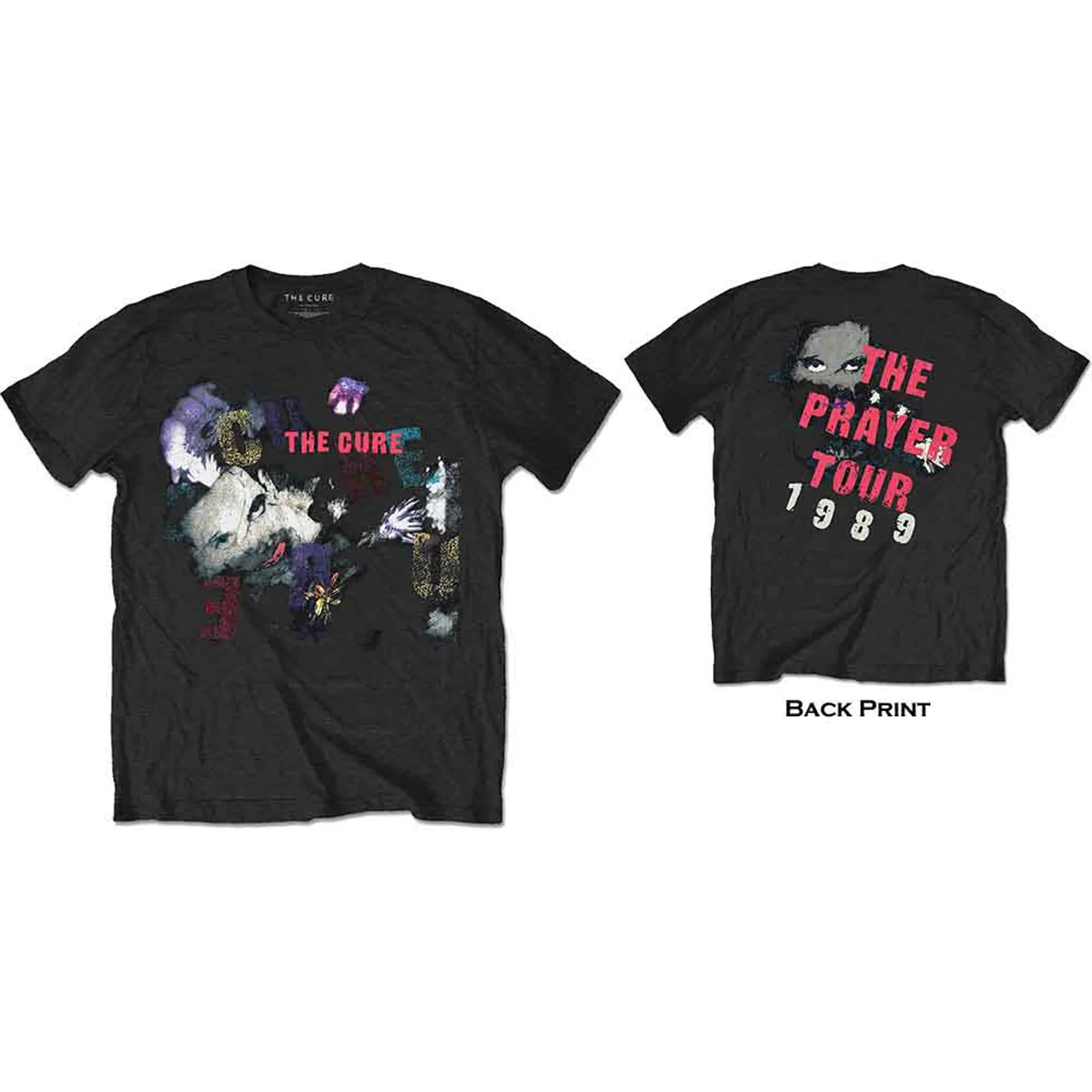 THE CURE - THE PRAYER TOUR 1989 - T-Shirt Black (Back Print)