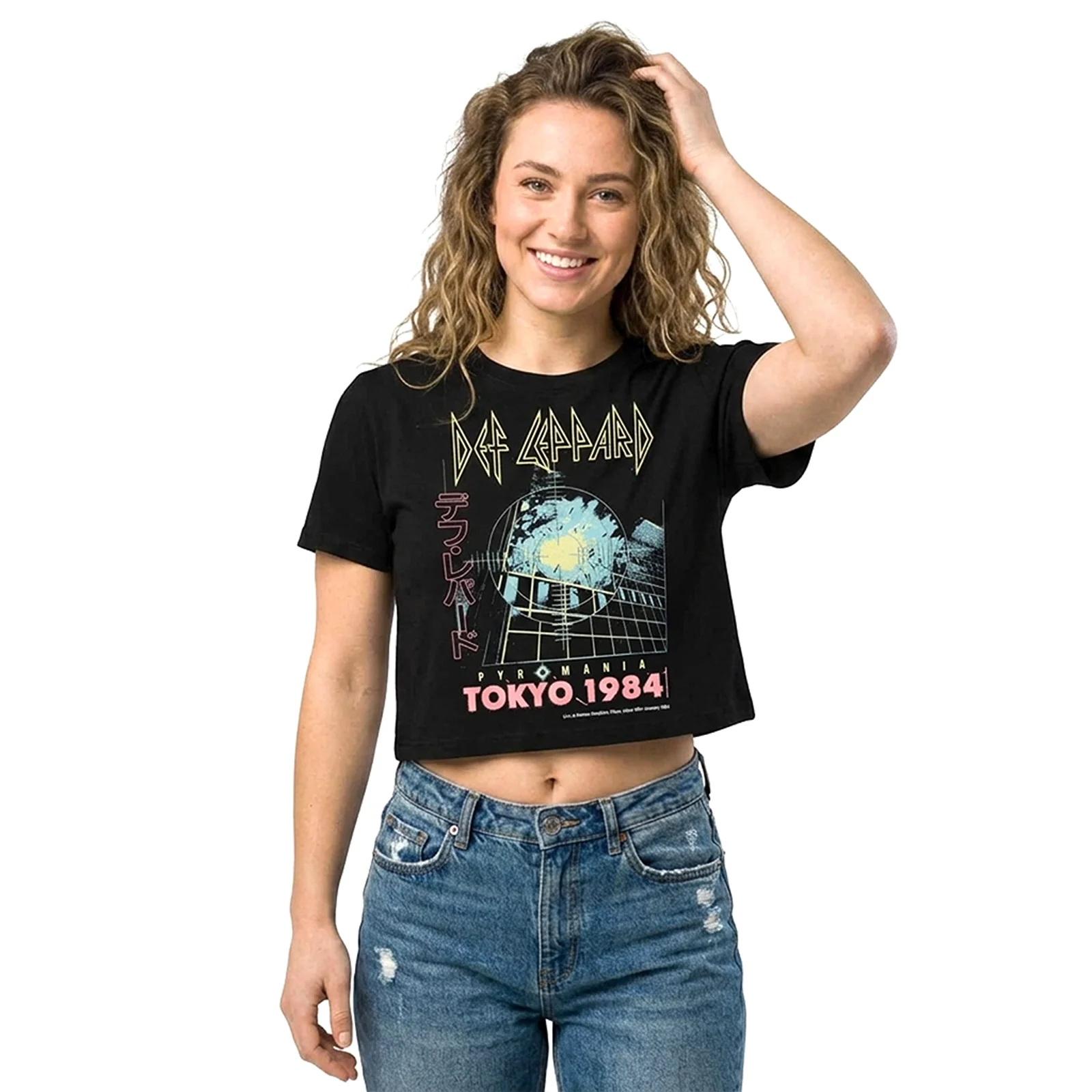 DEF LEPPARD - TOKYO - Crop Top Black - Image 2