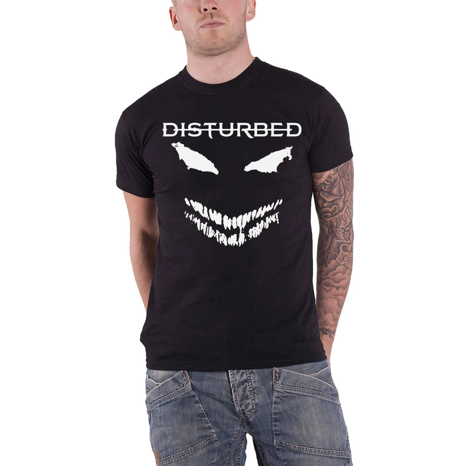 DISTURBED - SCARY FACE CANDLE - T-Shirt Black - Image 2
