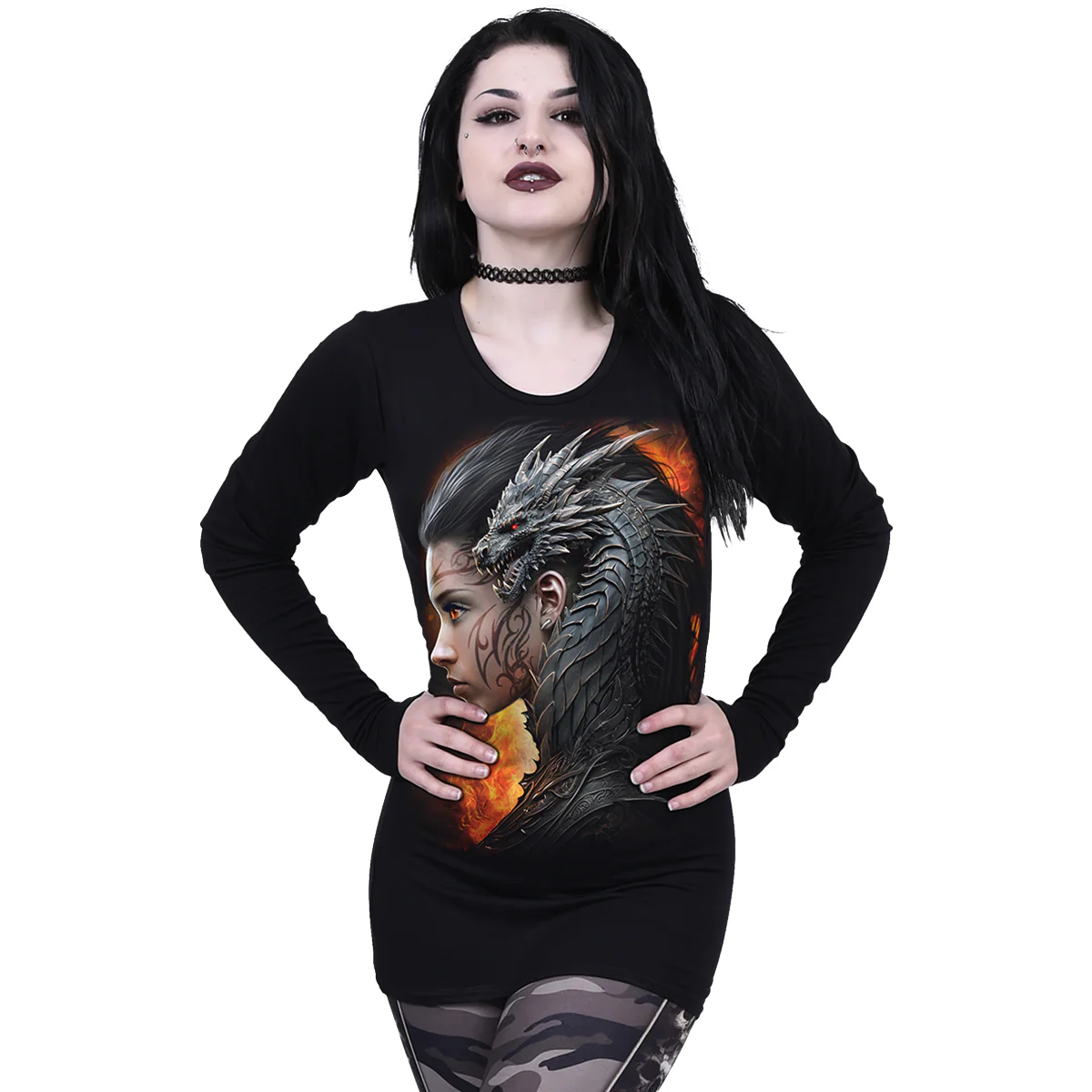DRACO QUEEN - Baggy Top Black - Image 2