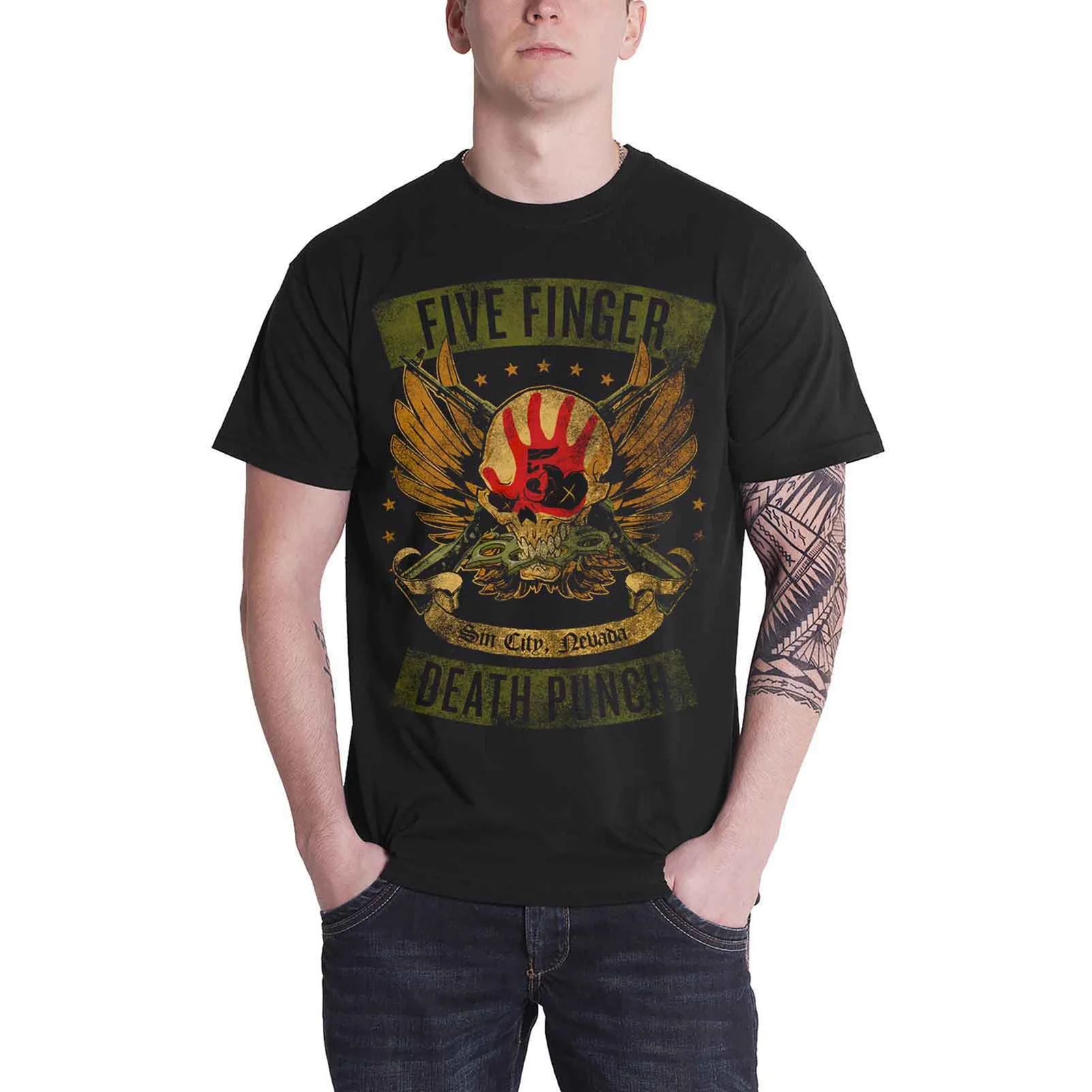 FIVE FINGER DEATH PUNCH - LOCKED & LOADED - T-Shirt Black - Image 2