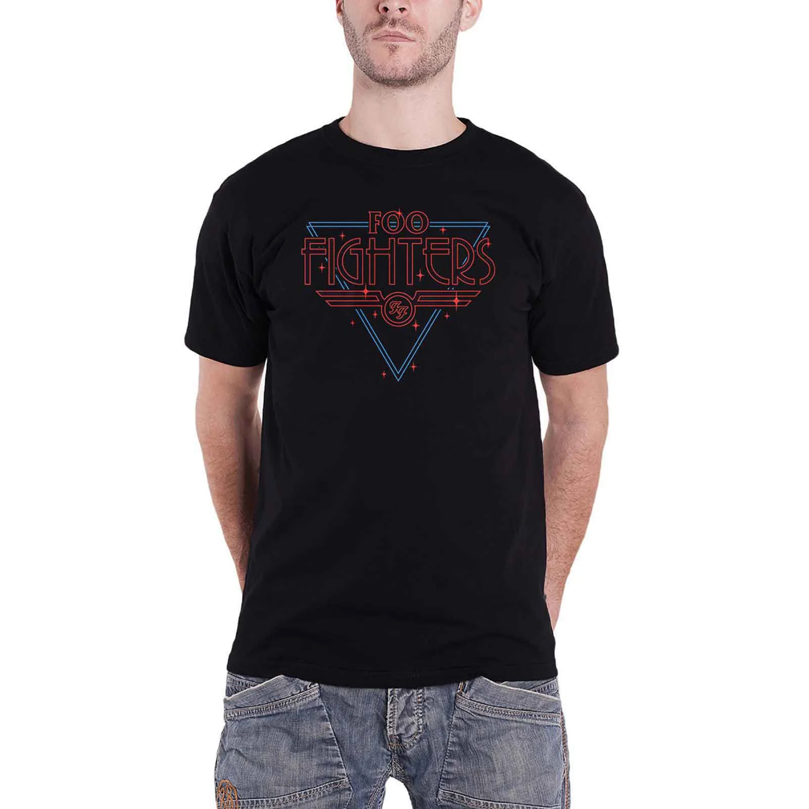 FOO FIGHTERS - BLACK DISCO OUTLINE - T-Shirt Black - Image 2