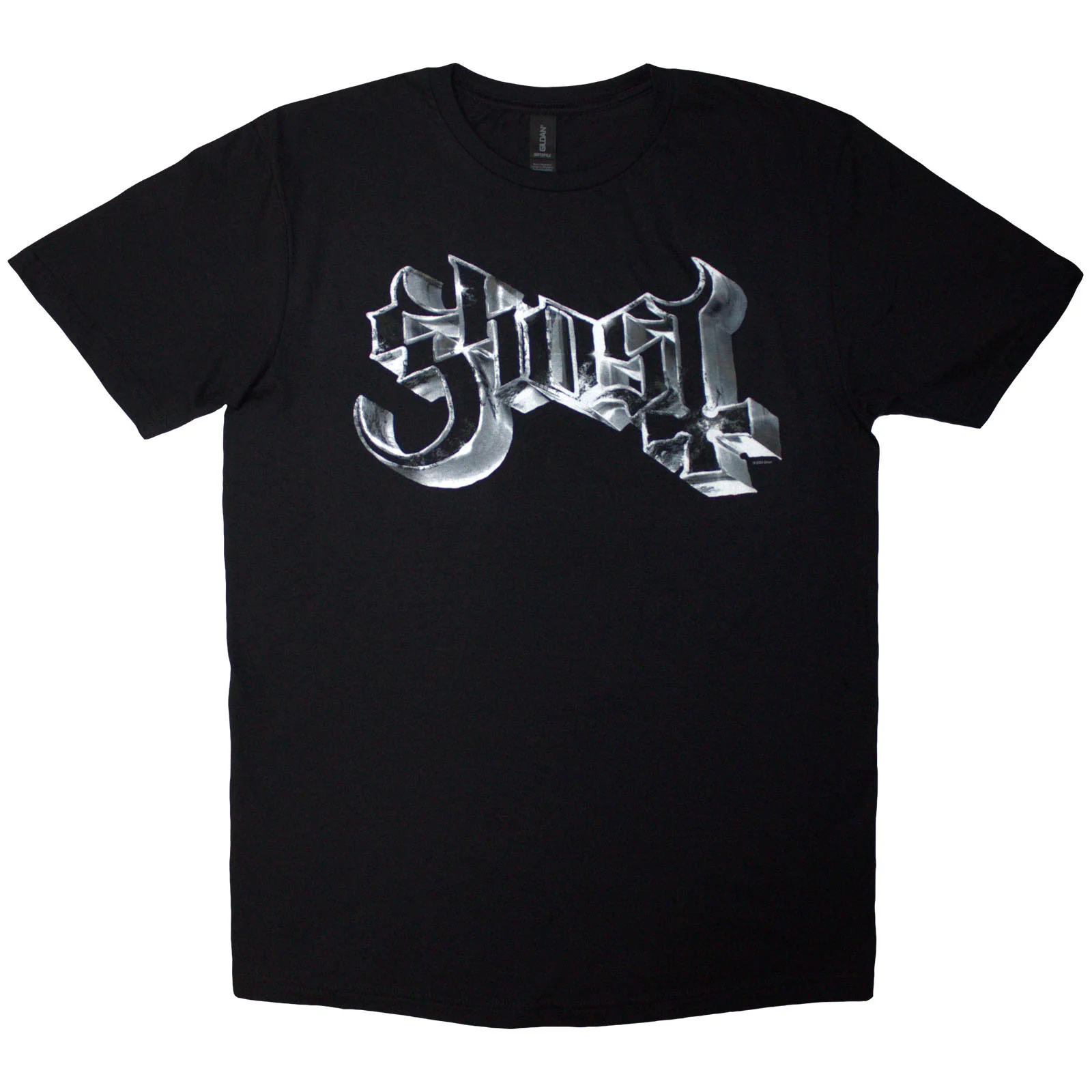 GHOST - CHROME LOGO - T-Shirt Black