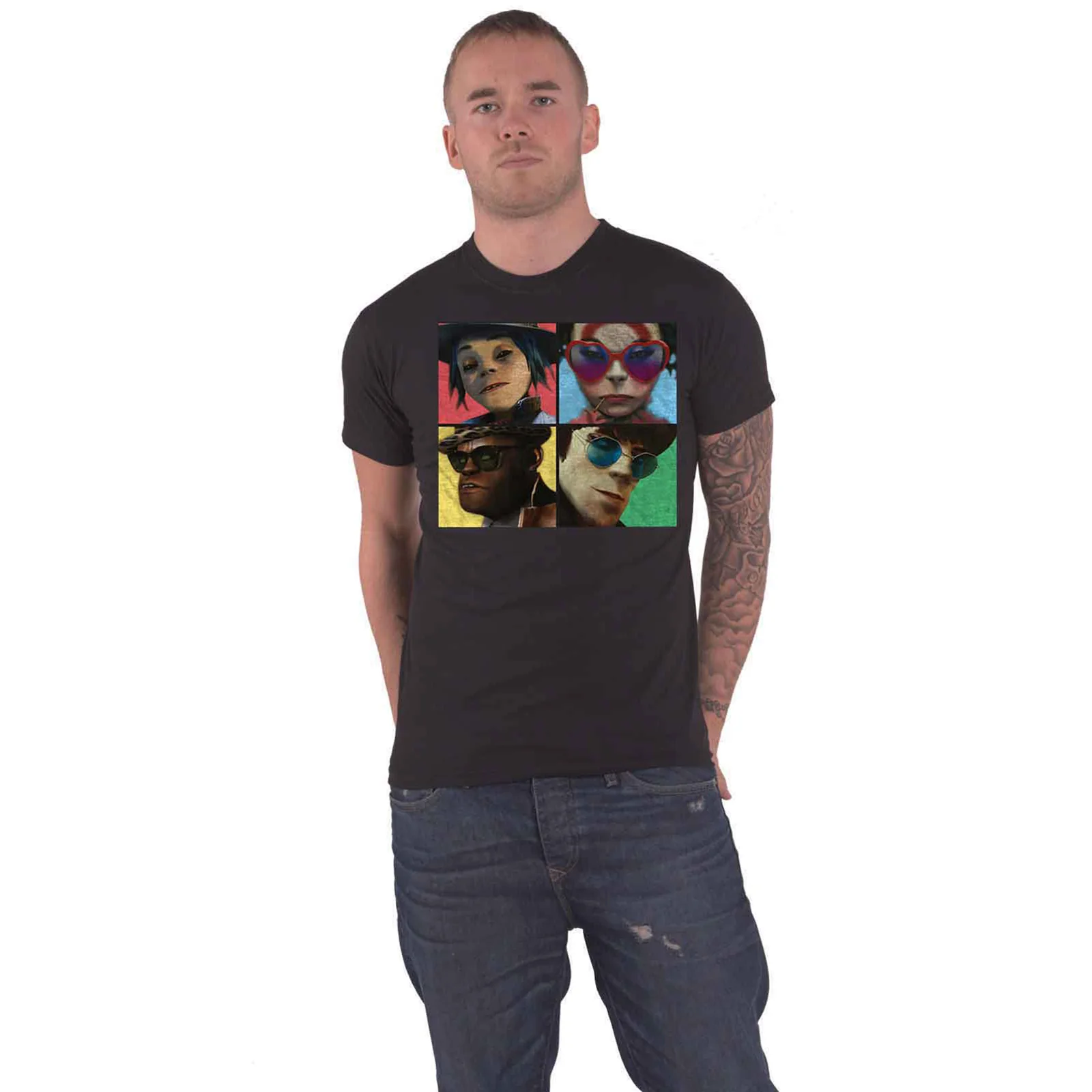GORILLAZ - HUMANZ - T-Shirt Black - Image 2
