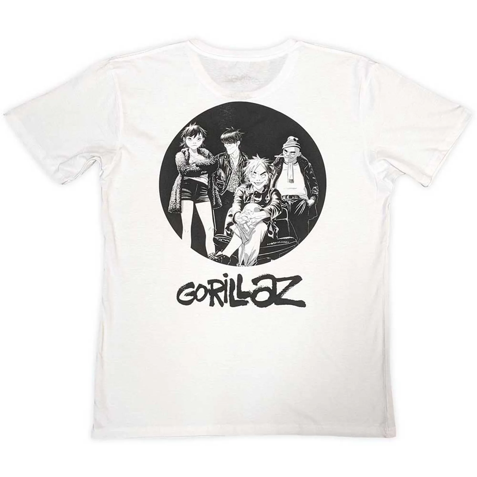 GORILLAZ - SONG MACHINE BRUSH LOGO - T-Shirt White (Back Print) - Image 2