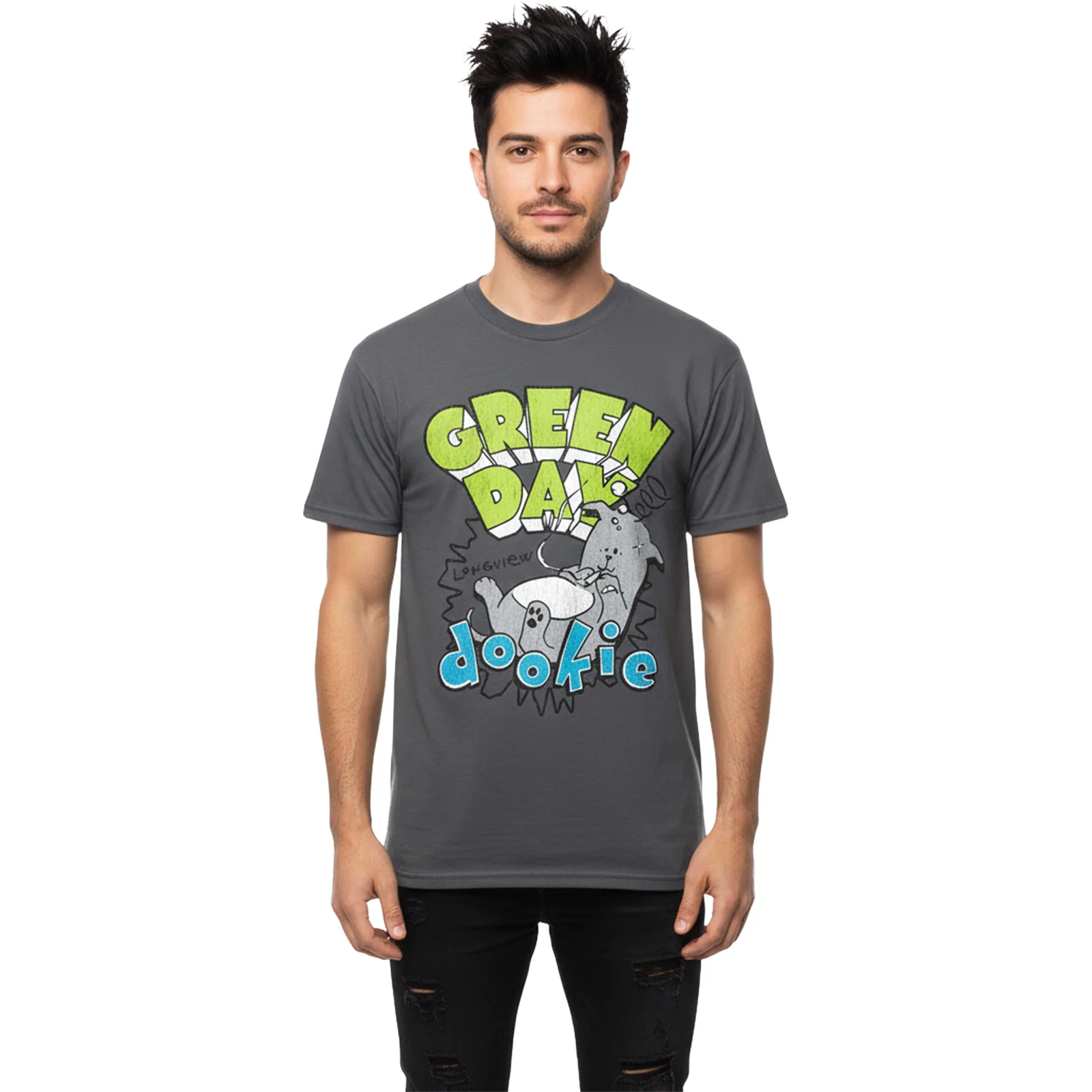 GREEN DAY - DOOKIE LONGVIEW - T-Shirt Charcoal - Image 2