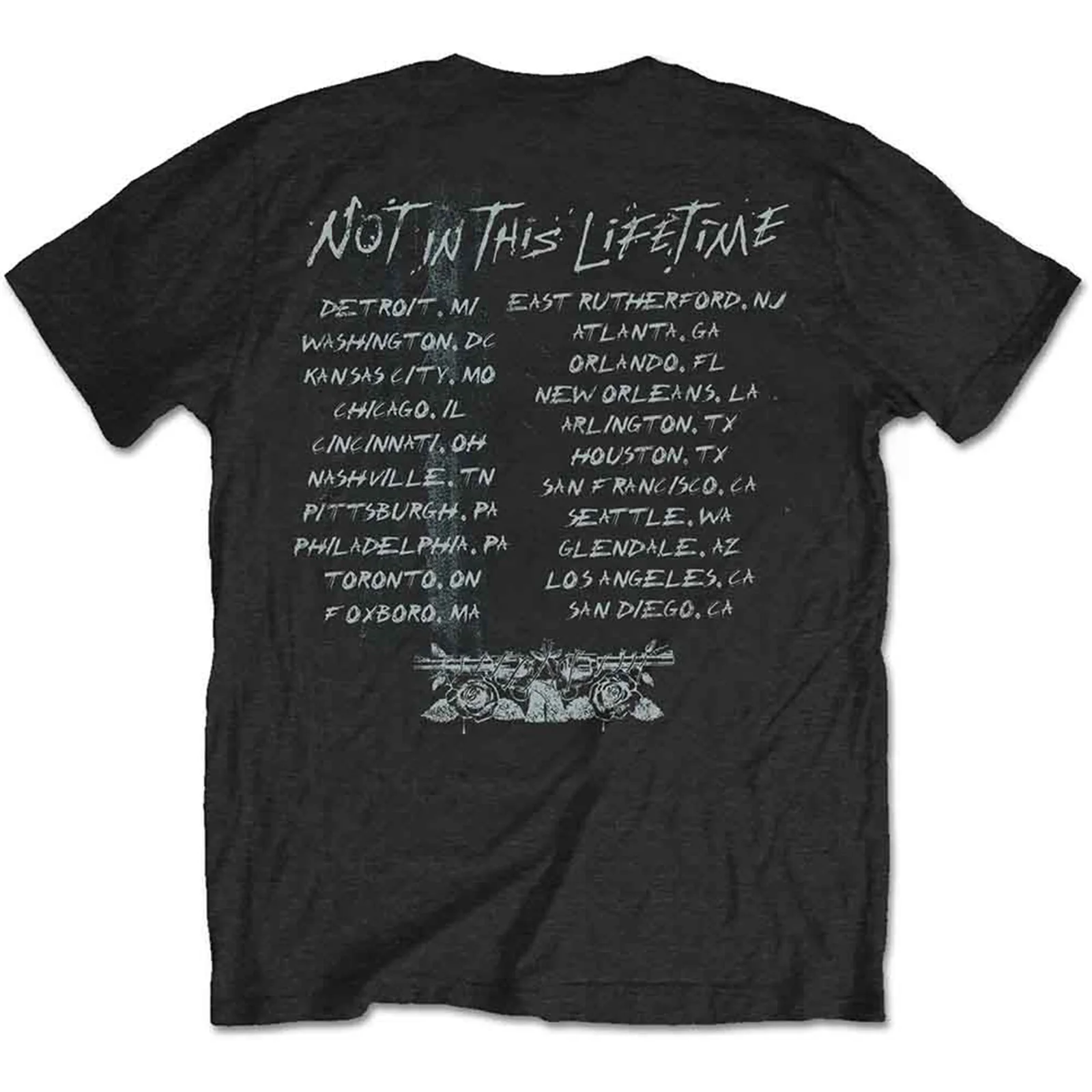 GUNS N ROSES - NOT IN THIS LIFETIME TOUR XEROX - T-Shirt Black (Back Print) - Image 2
