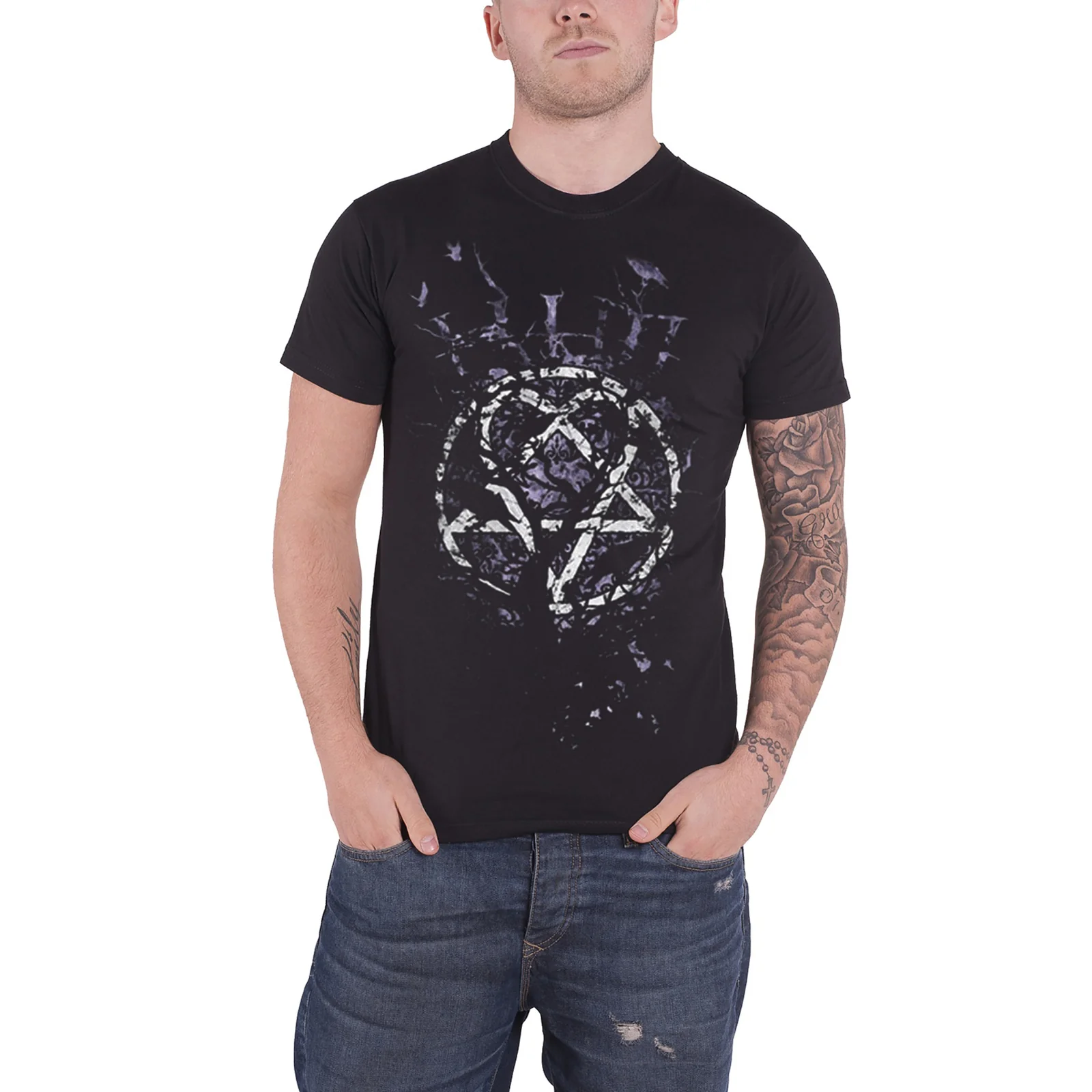HIM - CROWS - T-Shirt Black - Image 2