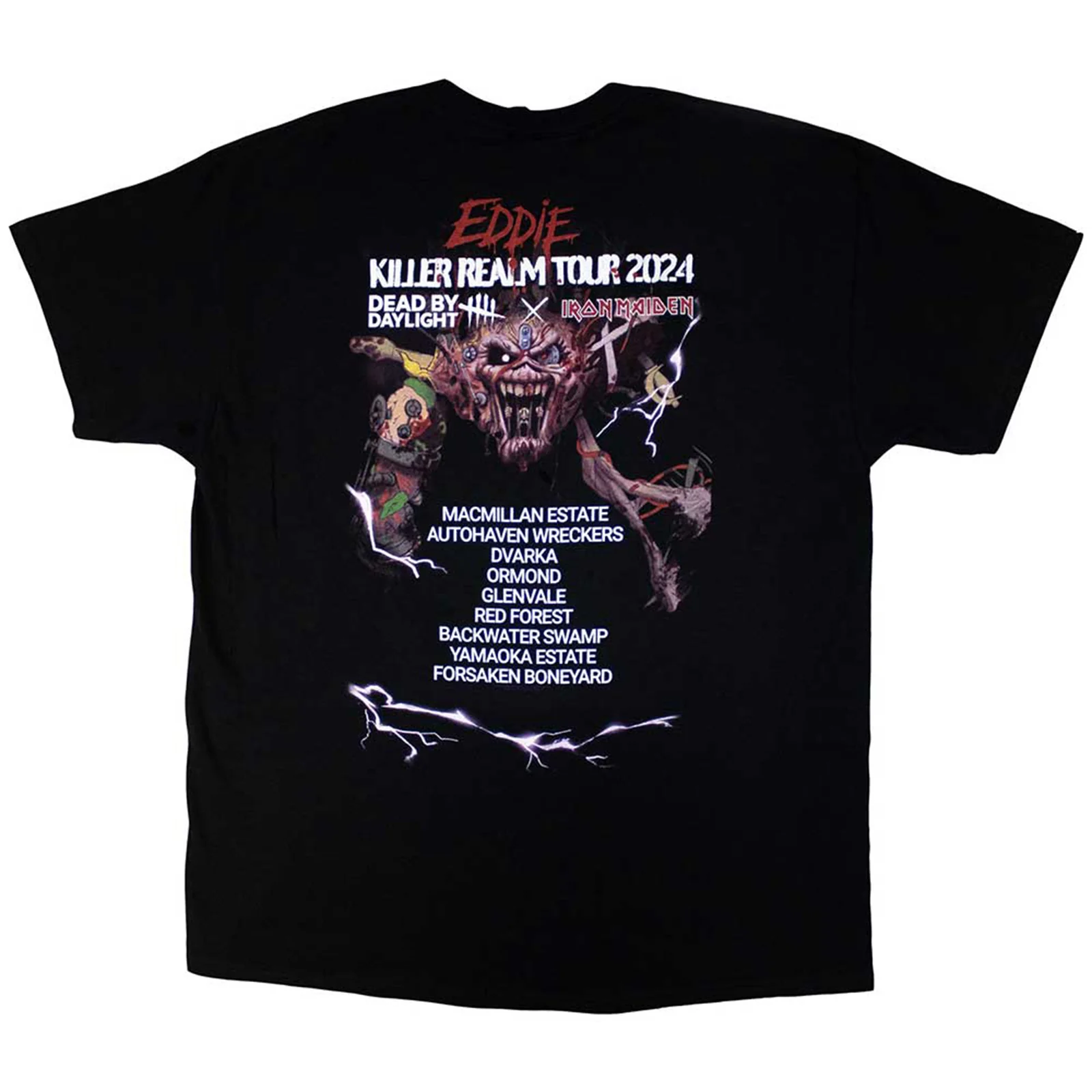 IRON MAIDEN - DEAD BY DAYLIGHT KILLER REALM - T-Shirt Black (Back Print) - Image 2