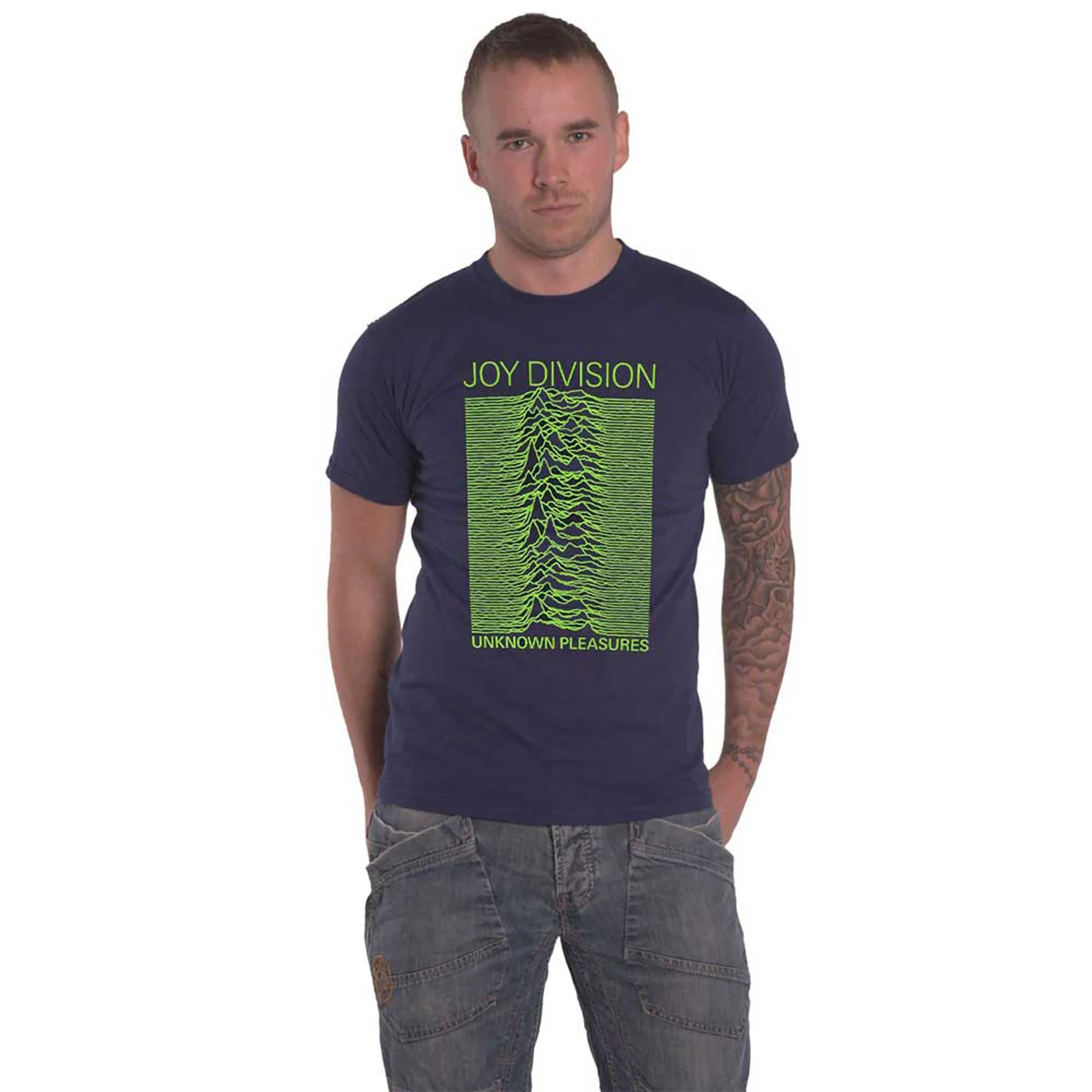 JOY DIVISION - UNKNOWN PLEASURES NEON FP - T-Shirt Blue - Image 2