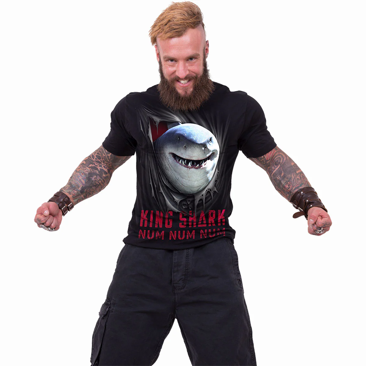 KING SHARK - NUM NUM NUM - T-Shirt Black - Image 3