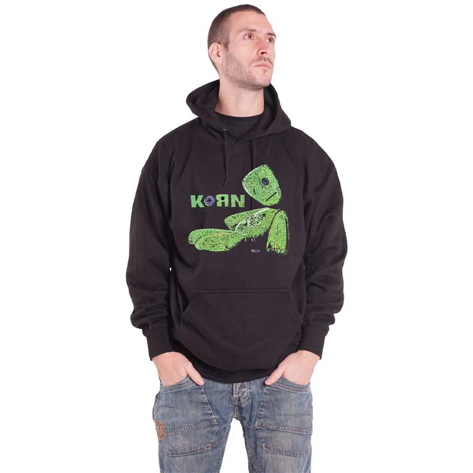 KORN - ISSUES TRACKLIST - Pullover Hoodie Black (Back Print) - Image 3