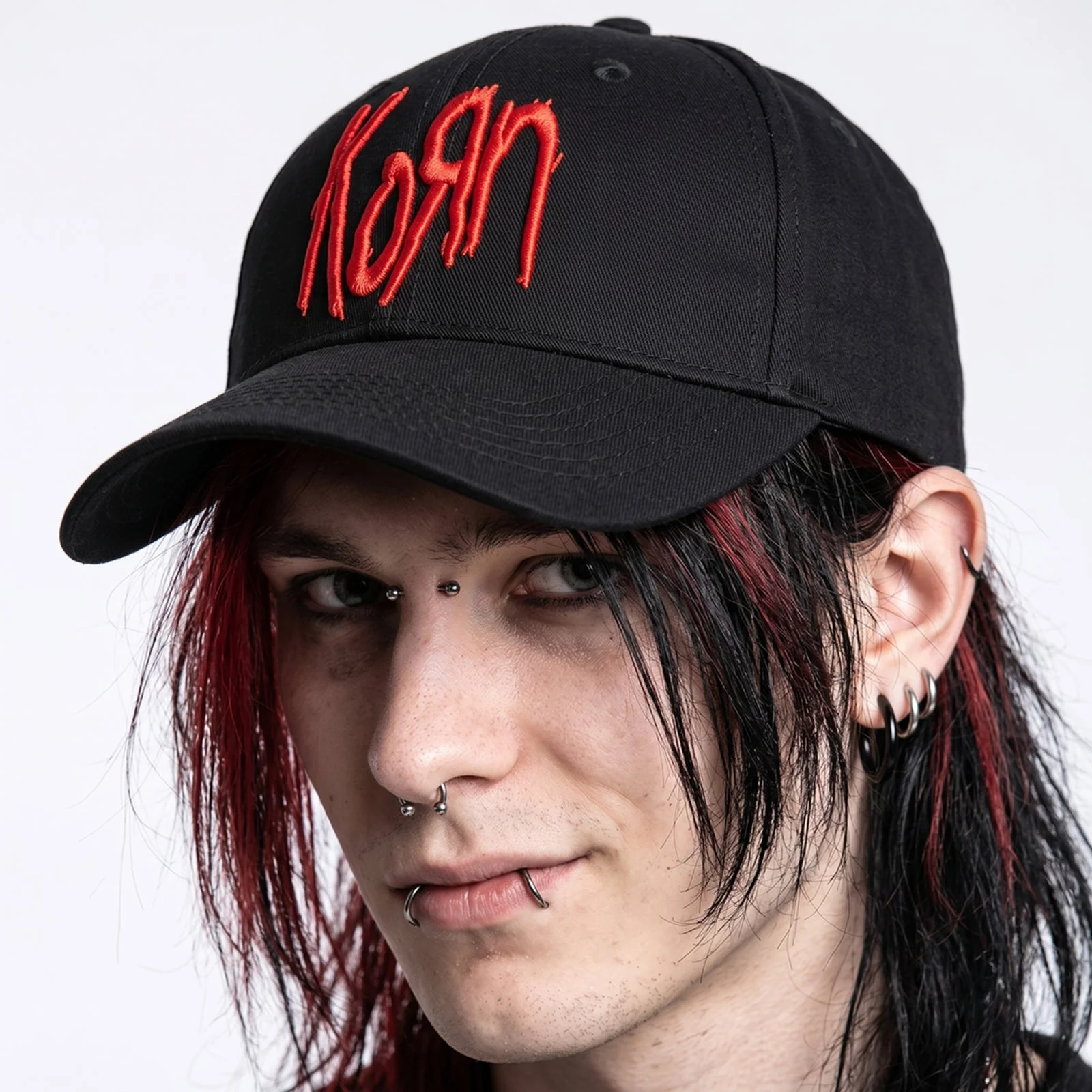 KORN - LOGO - Baseball Cap Black - Image 2