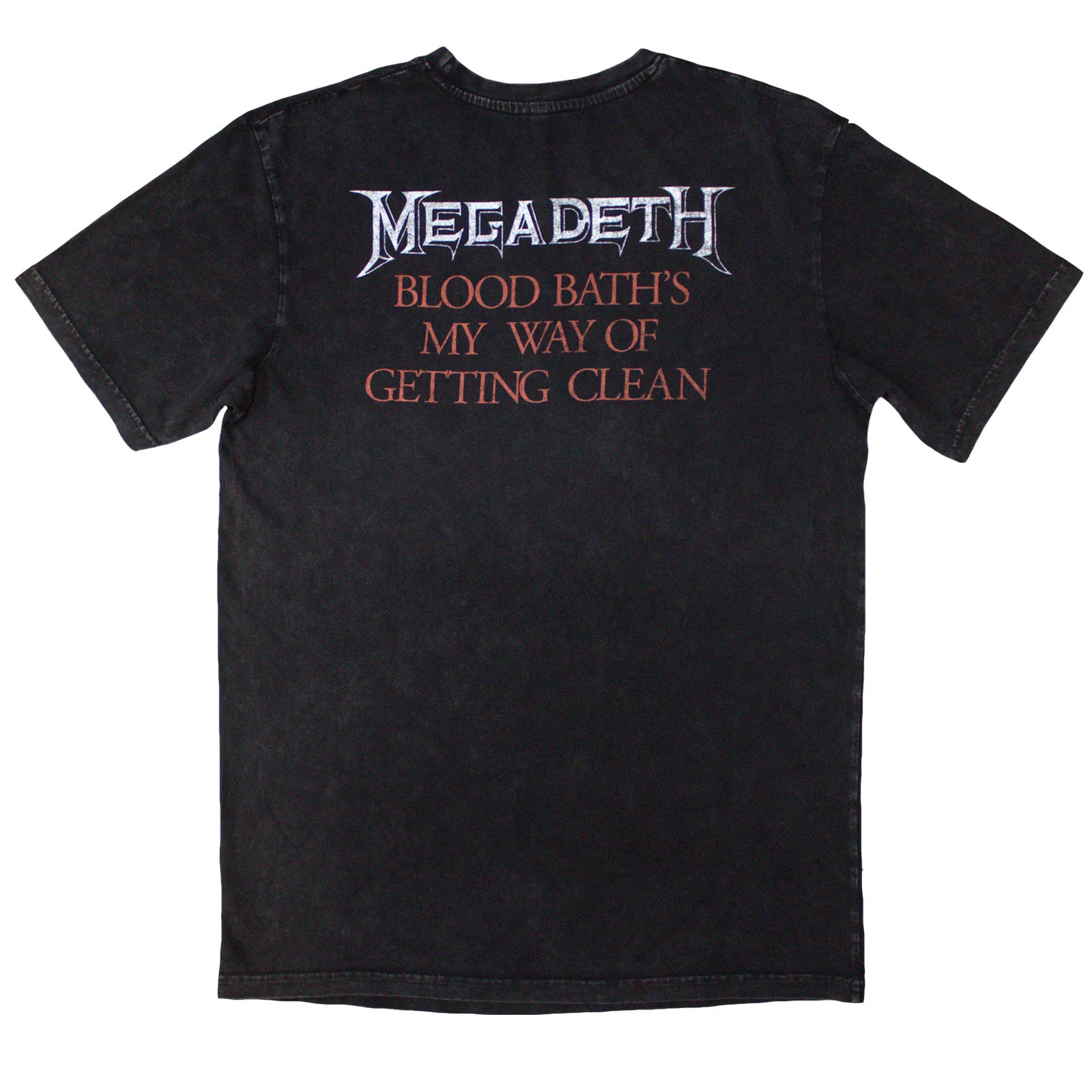 MEGADETH - BLACK FRIDAY - Stone Wash T-Shirt Grey (Back Print) - Image 2