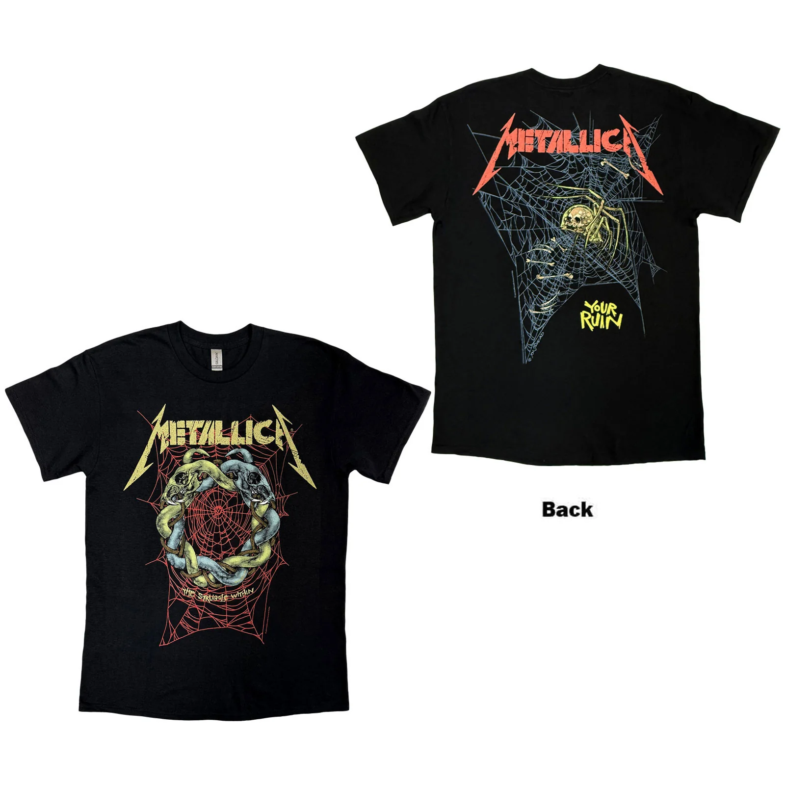 METALLICA - RUIN/STRUGGLE - T-Shirt Black (Back Print)