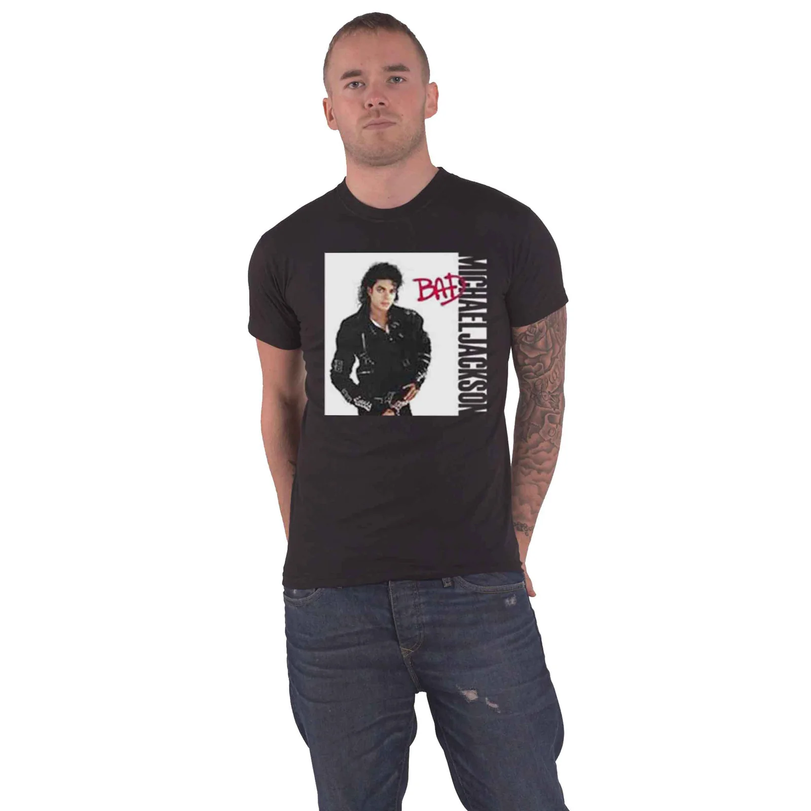 MICHAEL JACKSON - BAD - T-Shirt Black - Image 2