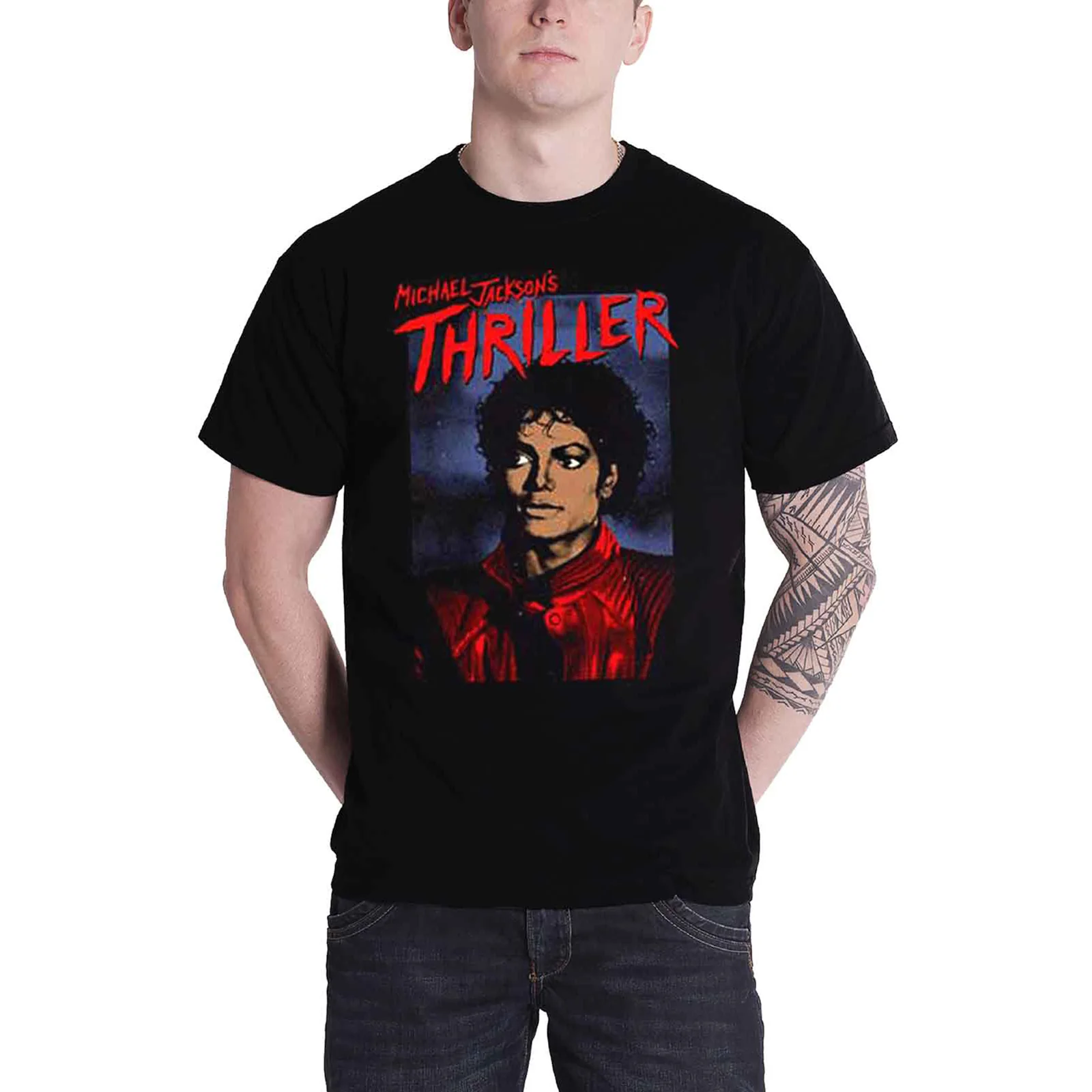 MICHAEL JACKSON - THRILLER POSE - T-Shirt Black - Image 2
