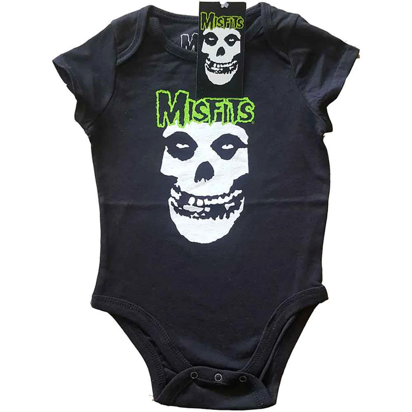 MISFITS - SKULL & LOGO - Baby Grow Black