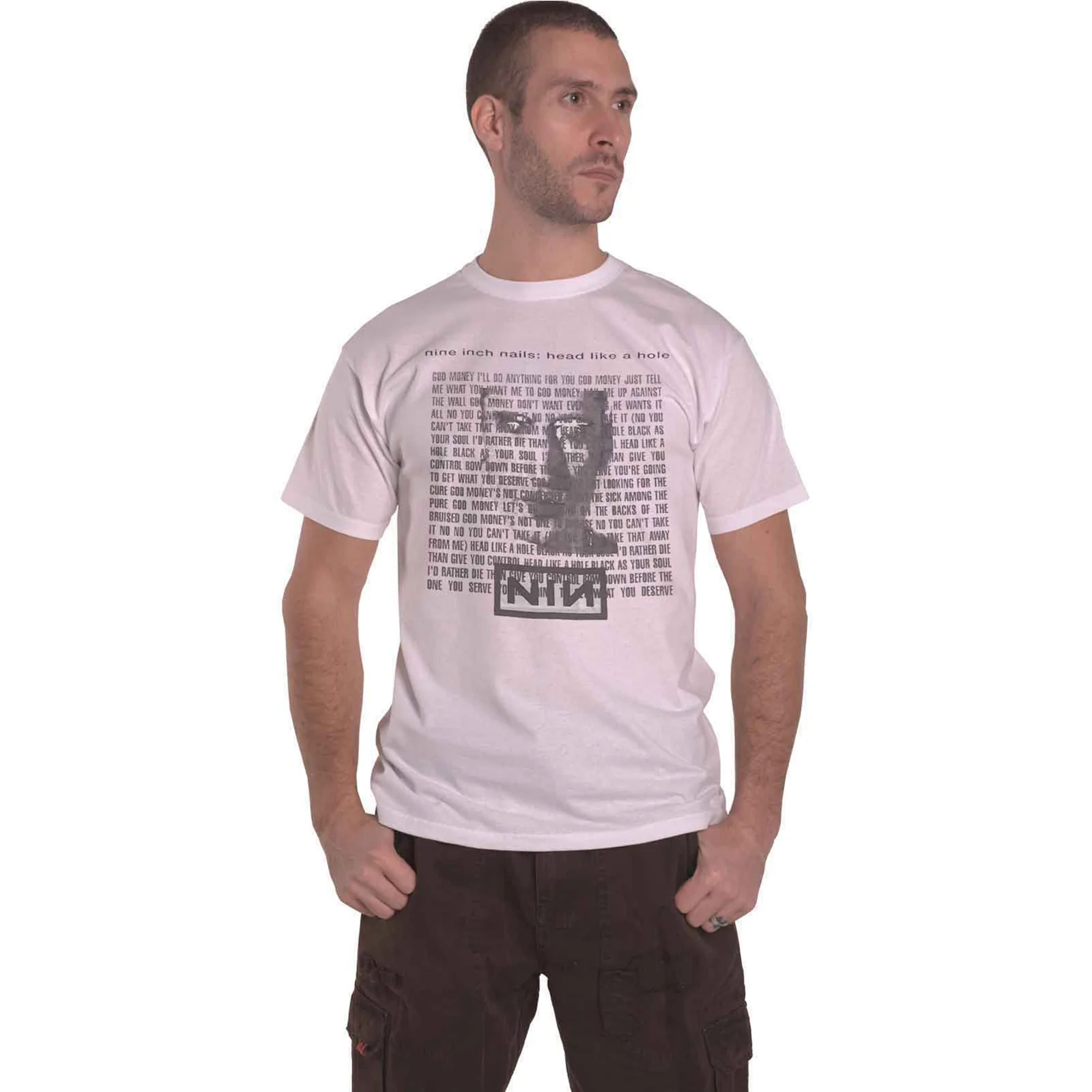 NINE INCH NAILS - HEAD LIKE A HOLE - T-Shirt White - Image 2