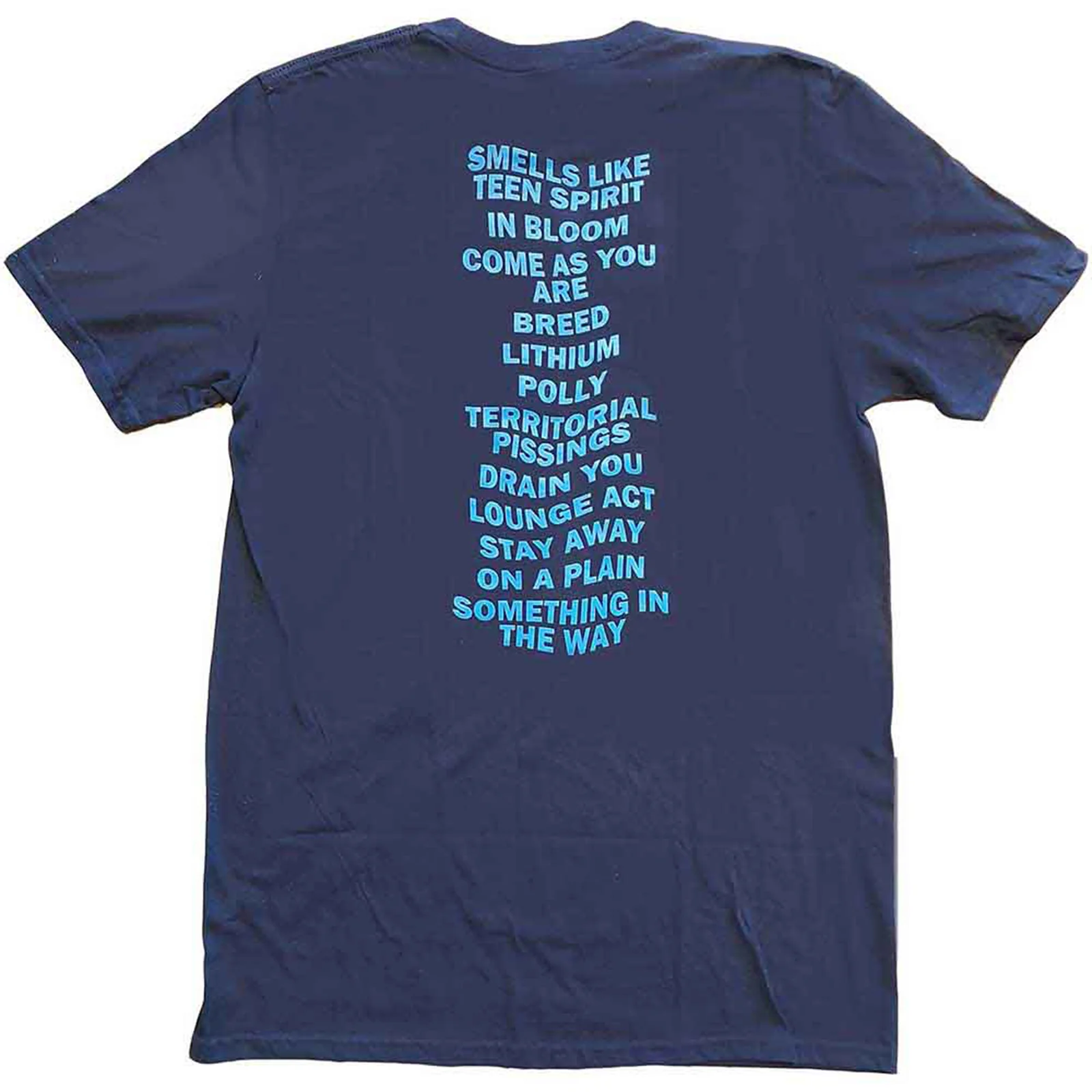 NIRVANA - NEVERMIND - T-Shirt Blue (Back Print) - Image 2