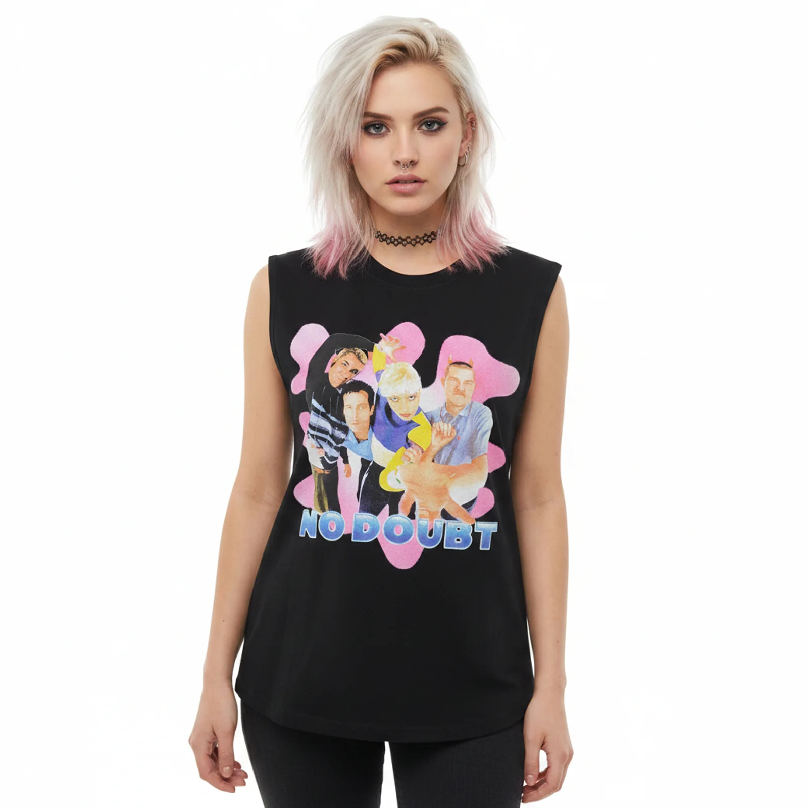 NO DOUBT - HORNS - Tank T-Shirt Black - Image 2