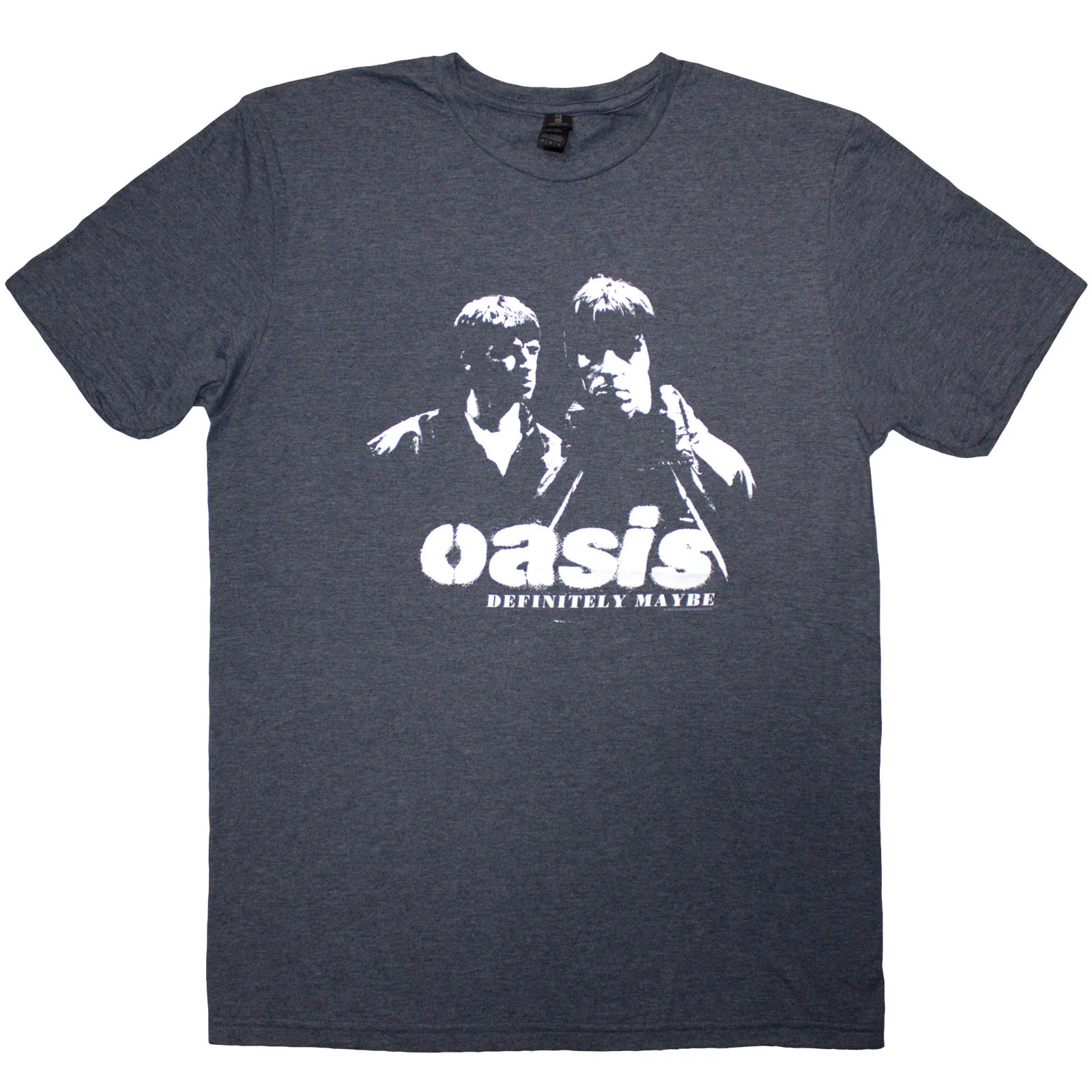 OASIS - DEFINITELY MAYBE PHOTO STENCIL - T-Shirt Blue