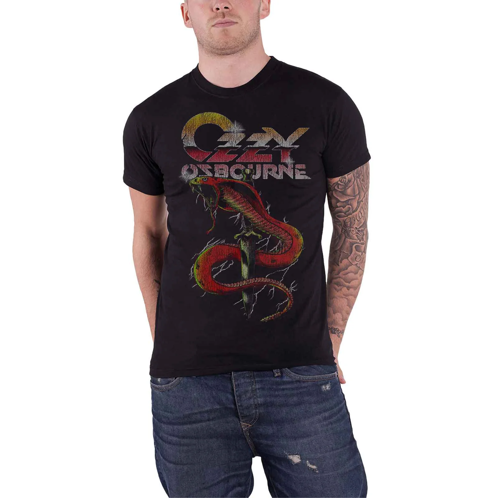 OZZY OSBOURNE - VINTAGE SNAKE - T-Shirt Black - Image 2