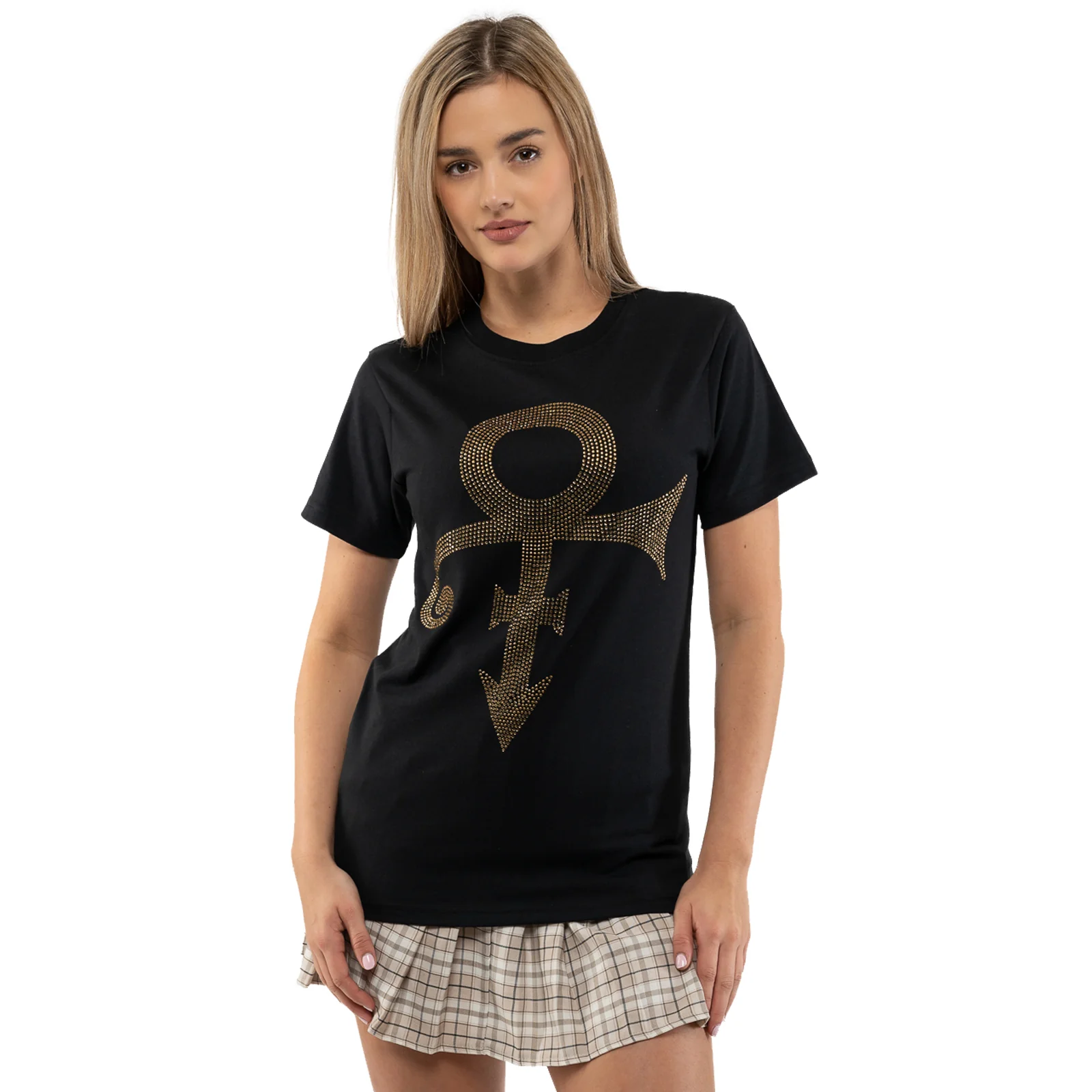 PRINCE - GOLD SYMBOL - T-Shirt Black (Embellished) - Image 3