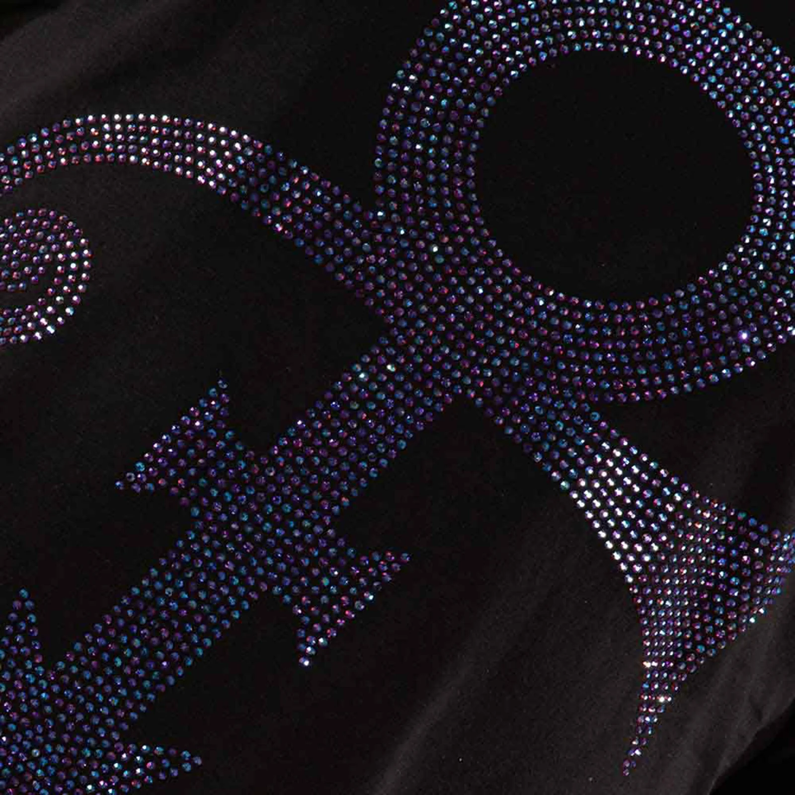 PRINCE - PURPLE SYMBOL - Ladies T-Shirt Black (Embellished) - Image 2