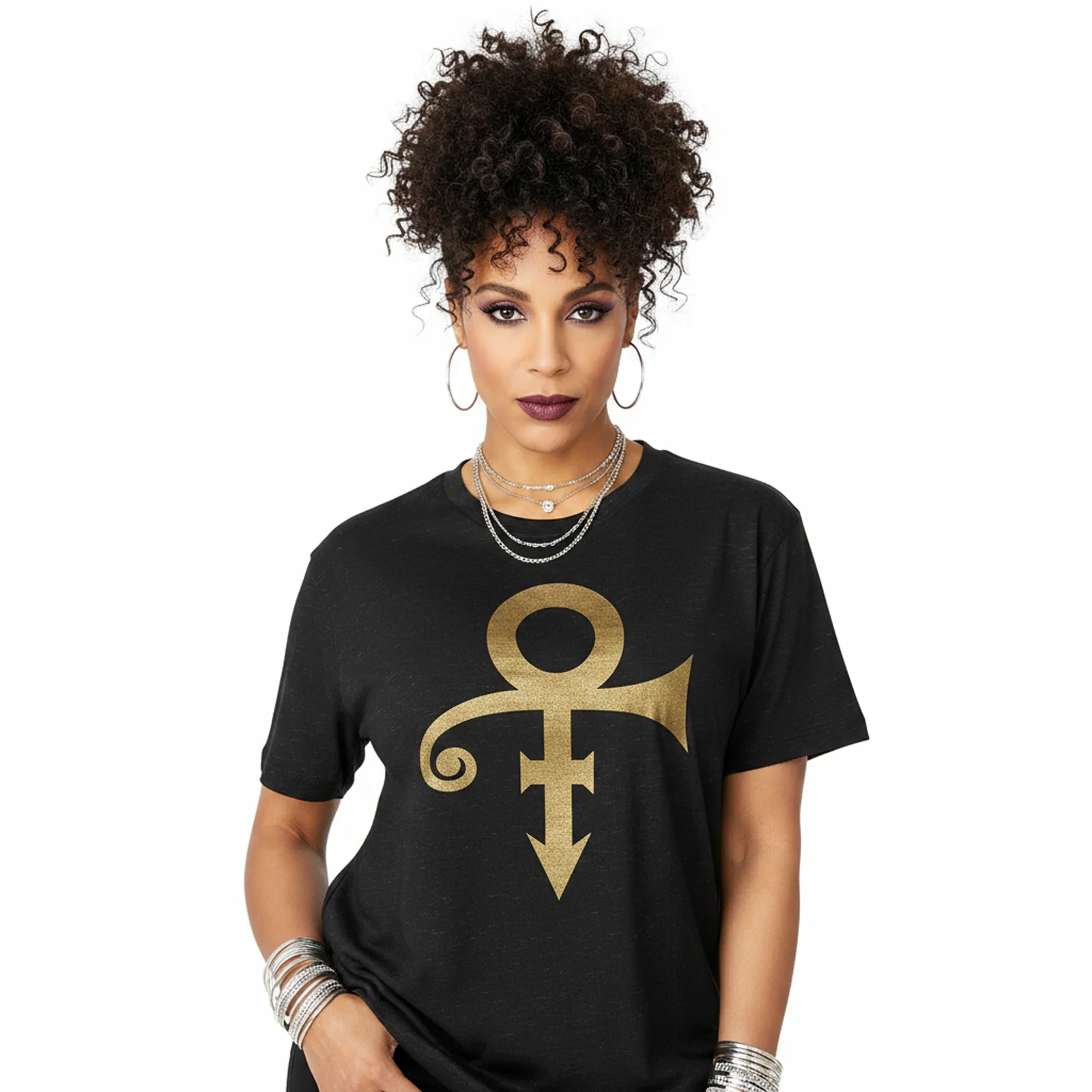 PRINCE - SYMBOL - Ladies T-Shirt Black - Image 2