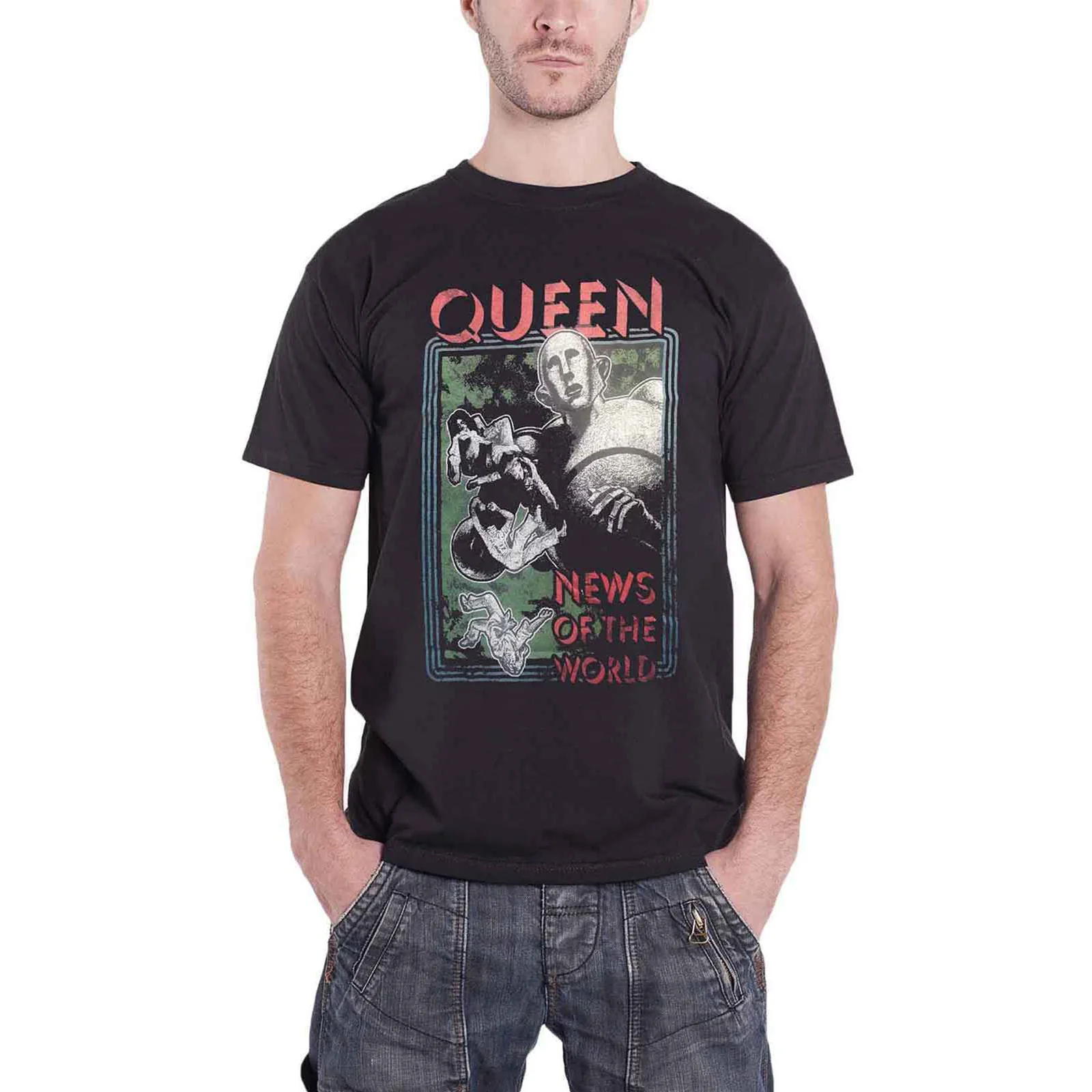 QUEEN - NEWS OF THE WORLD - T-Shirt Black - Image 2