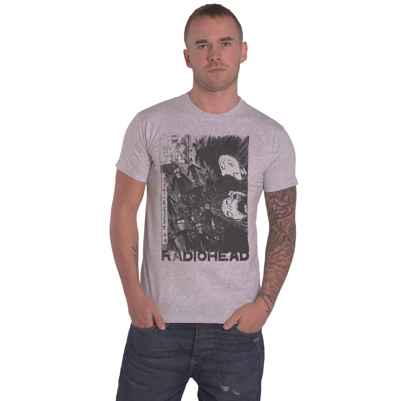 RADIOHEAD - SCRIBBLE - T-Shirt Grey - Image 2