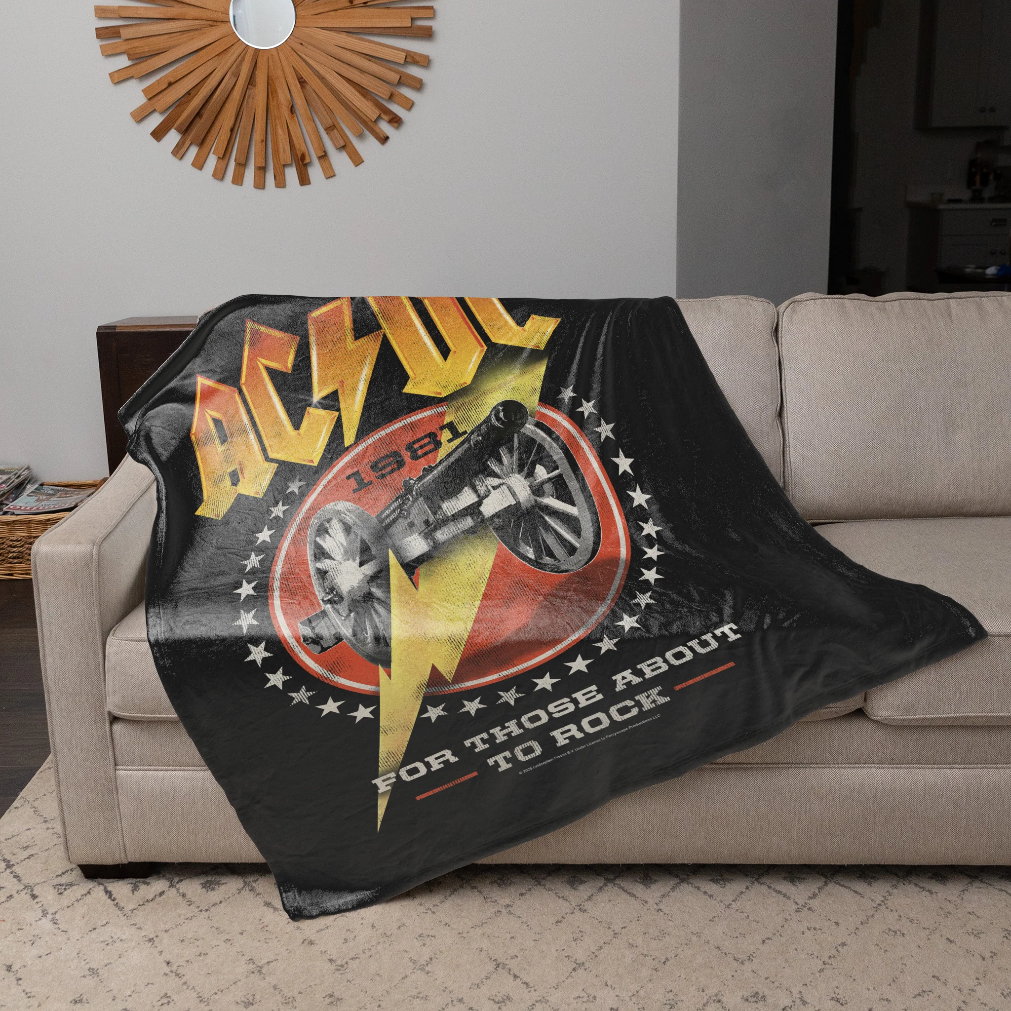 Rocksax AC/DC Sherpa Fleece Blanket - For Those About To Rock - Image 3
