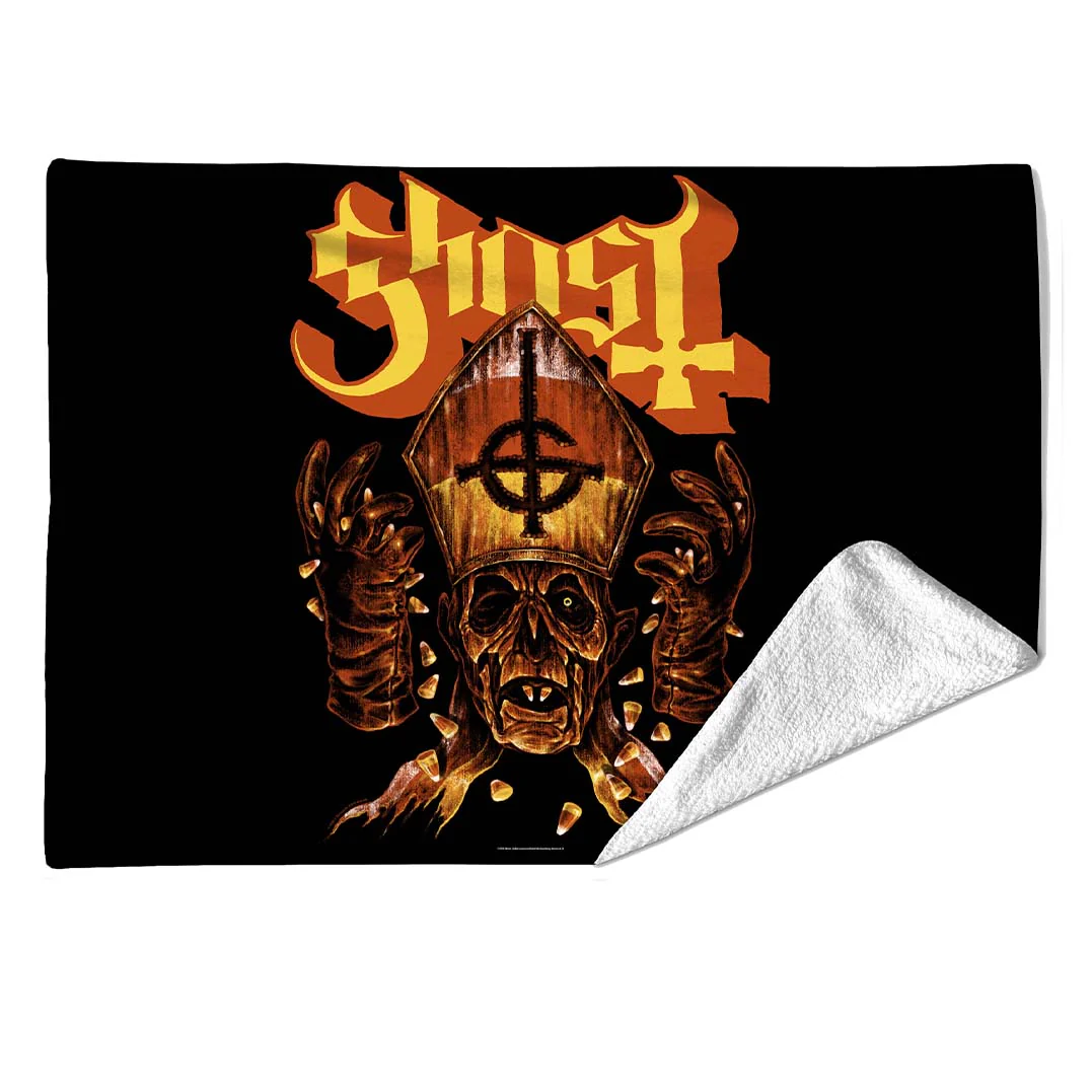 Rocksax Ghost Sherpa Fleece Blanket - Candy Corn - Image 2