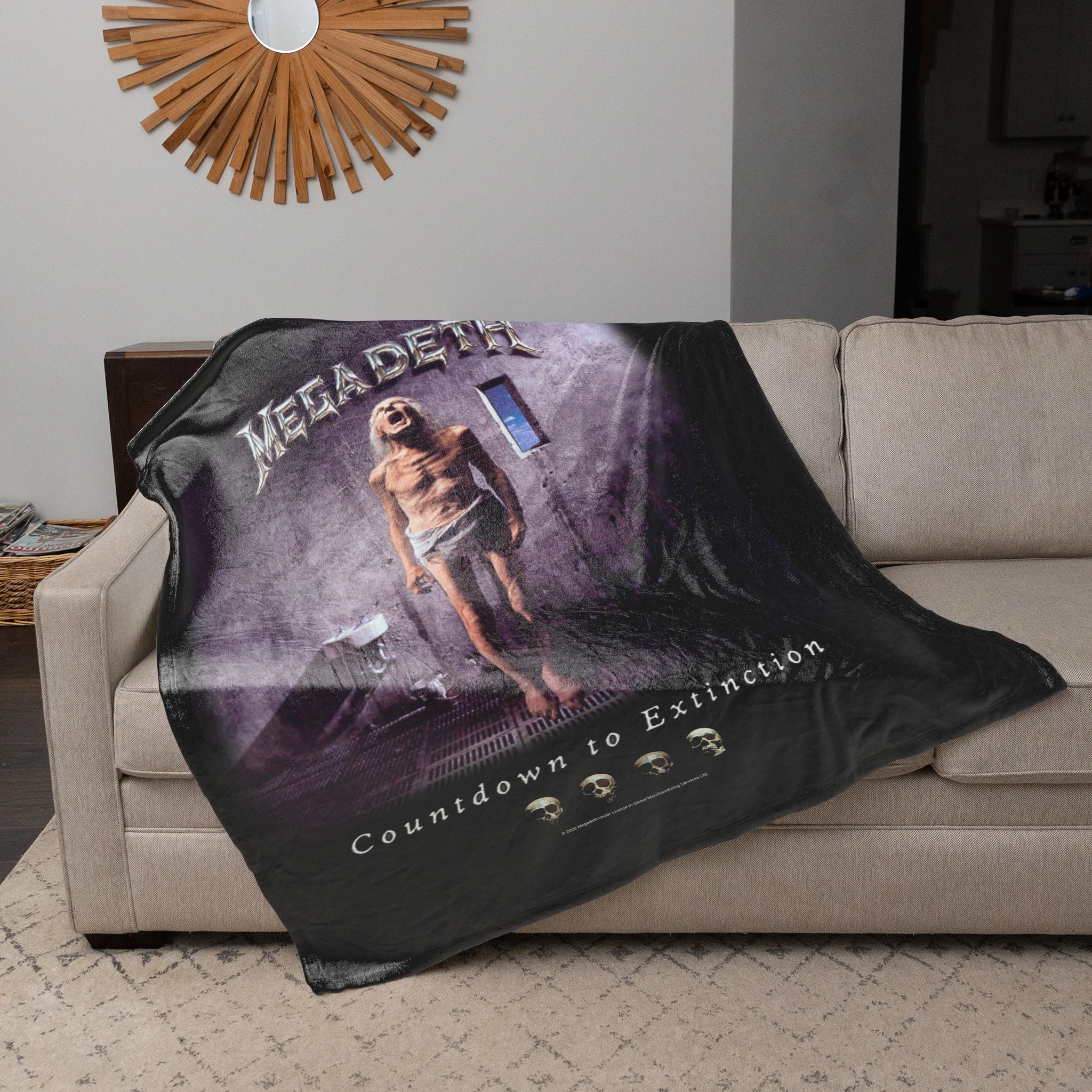 Rocksax Megadeth Sherpa Fleece Blanket - Countdown to Extinction - Image 3