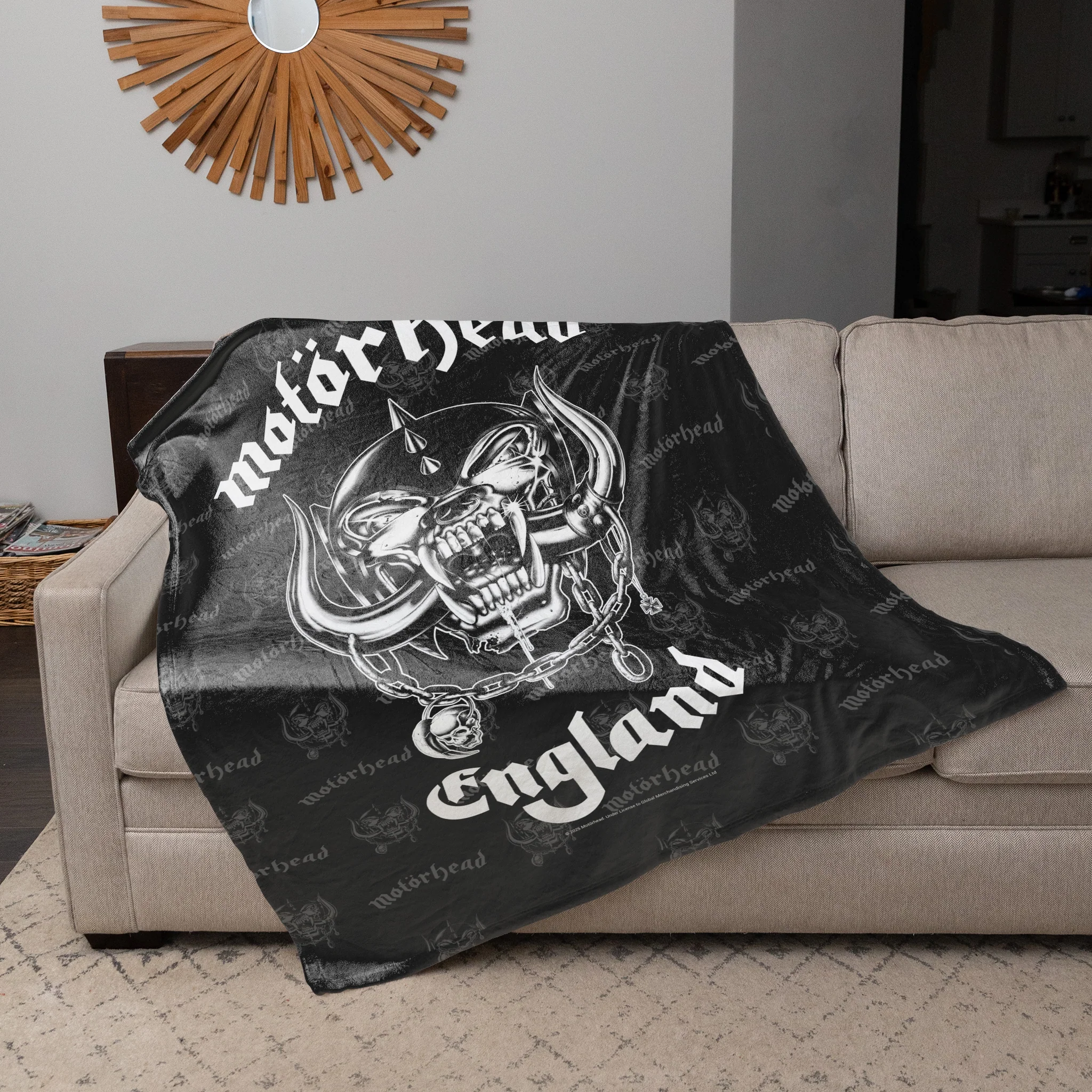 Rocksax Motorhead Sherpa Fleece Blanket - England - Image 3