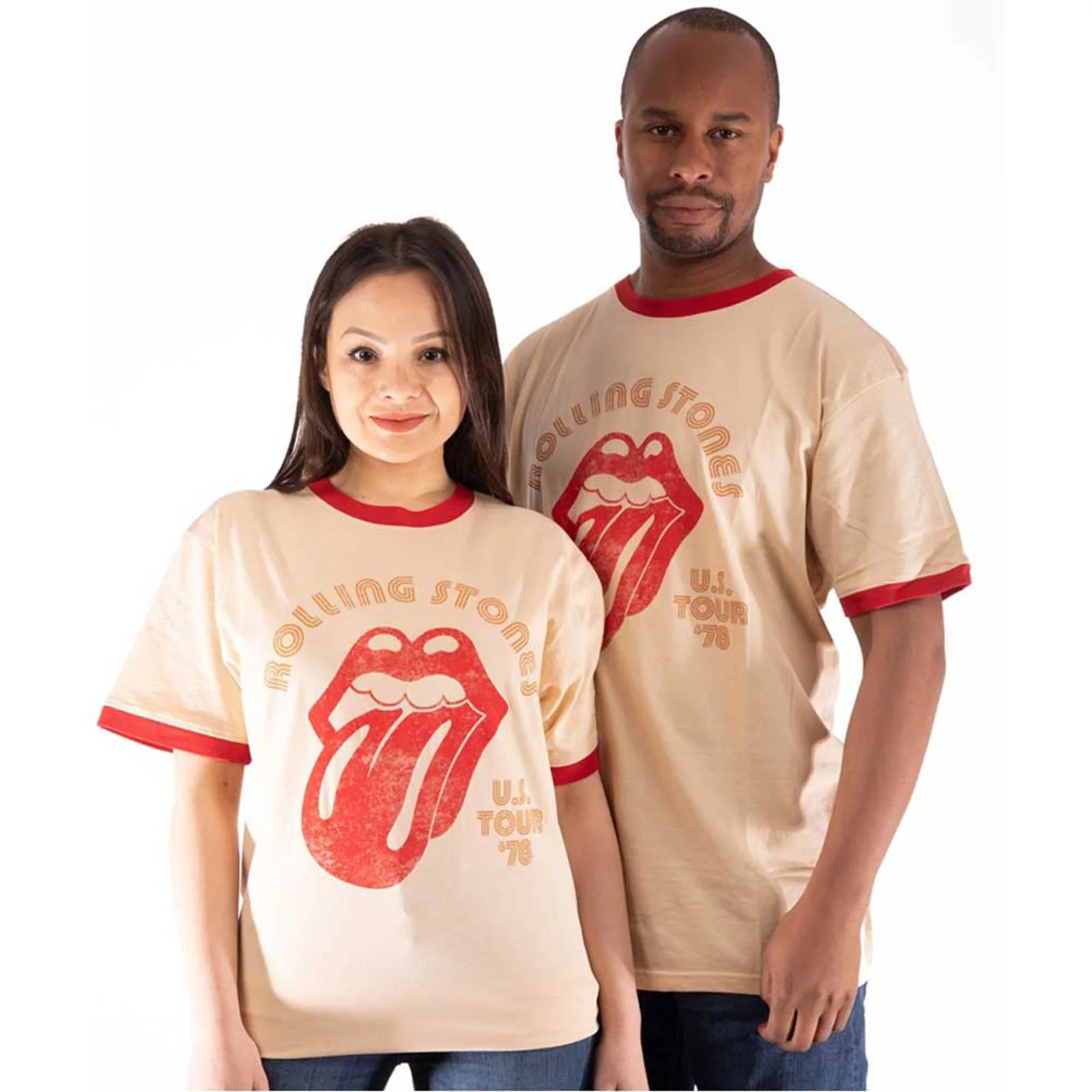 THE ROLLING STONES - US TOUR '78 - Ringer T-Shirt Neutral - Image 3