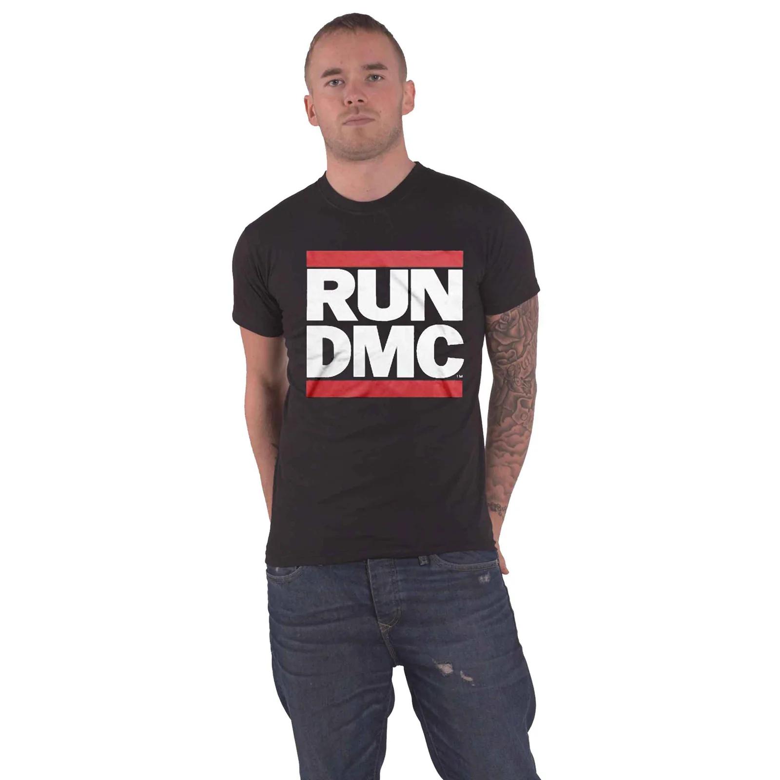 RUN DMC - LOGO - T-Shirt Black - Image 2