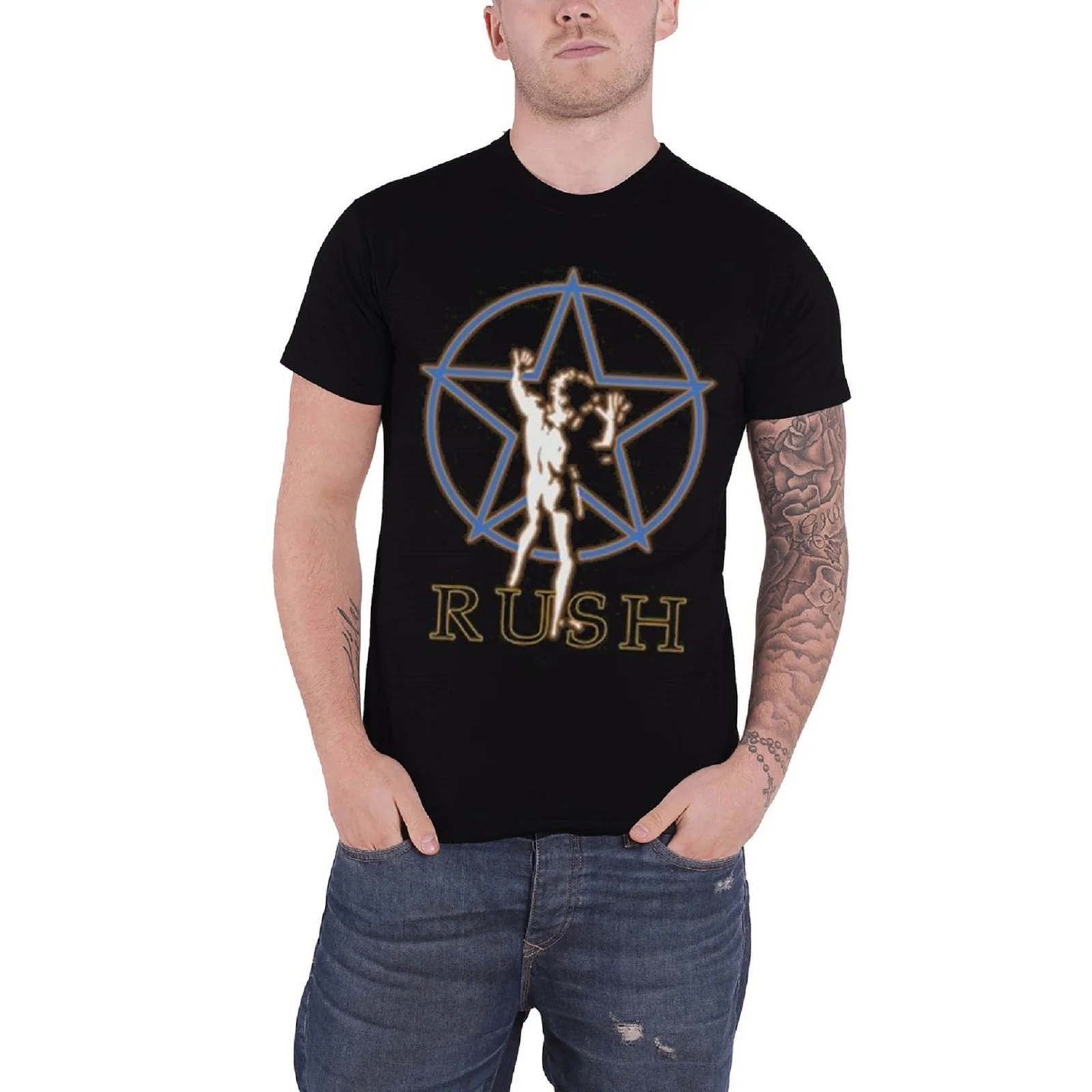 RUSH - STARMAN GLOW - T-Shirt Black - Image 2