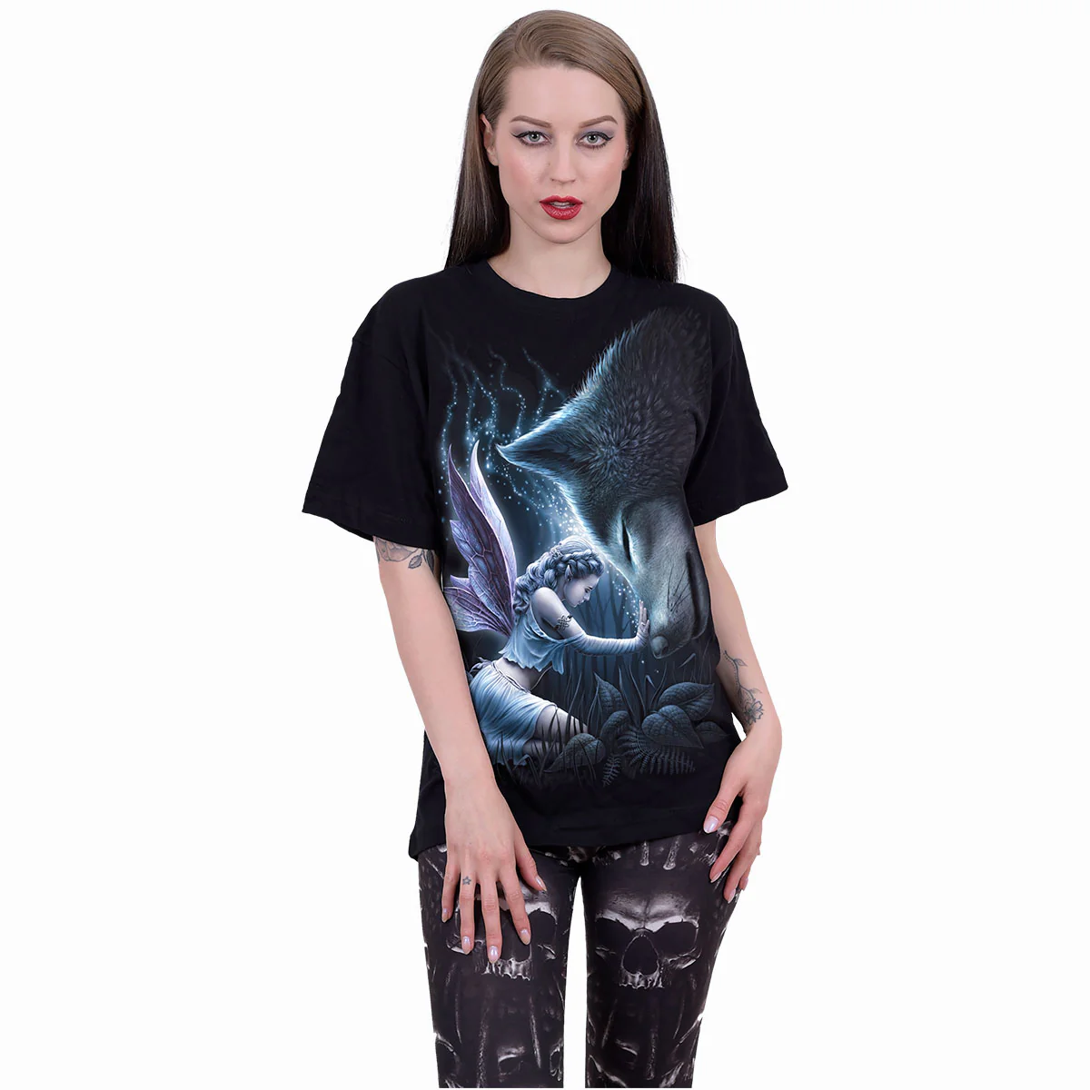 SACRED BOND - Front Print T-Shirt Black - Image 2