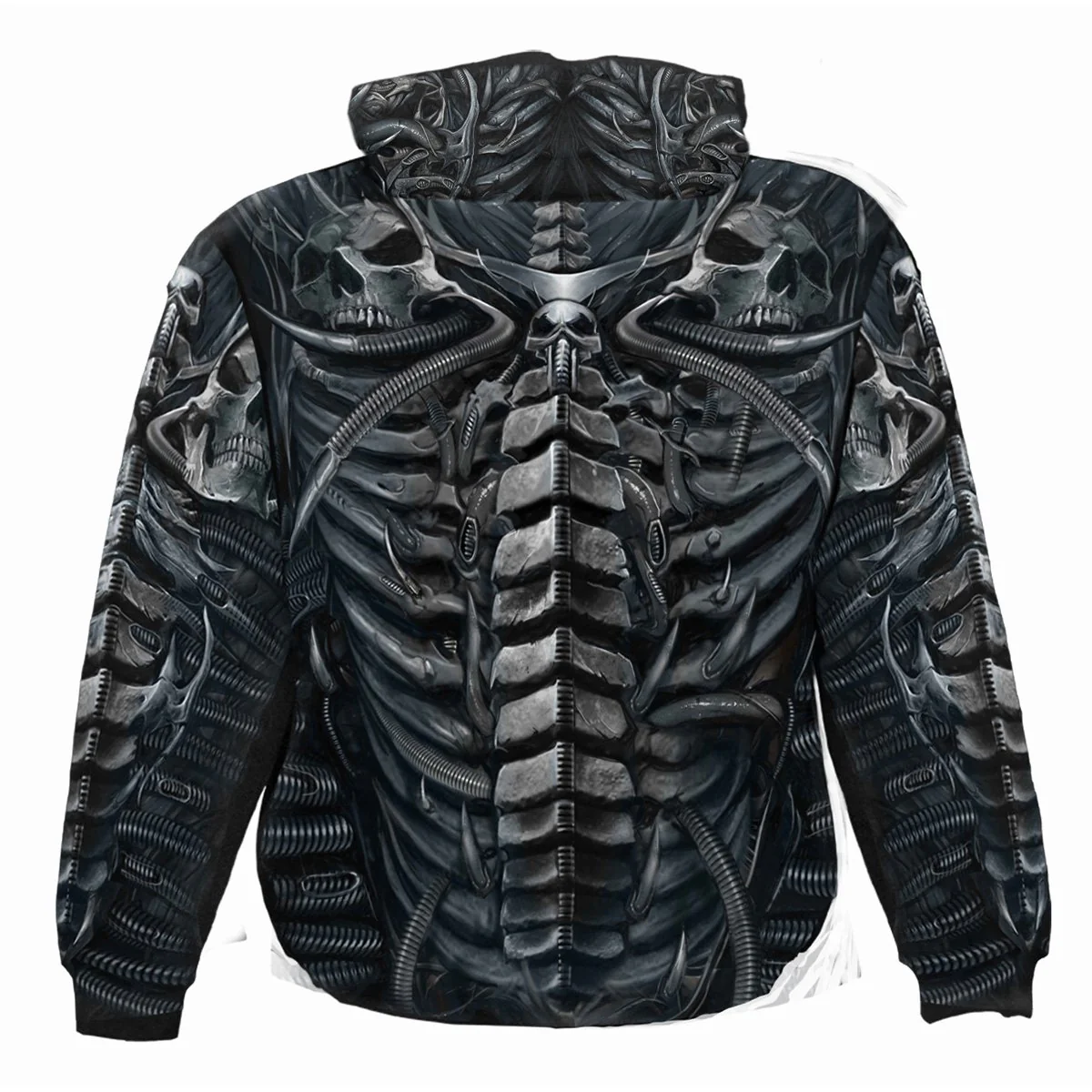 SKULL ARMOUR - Allover Hoody Black - Image 2