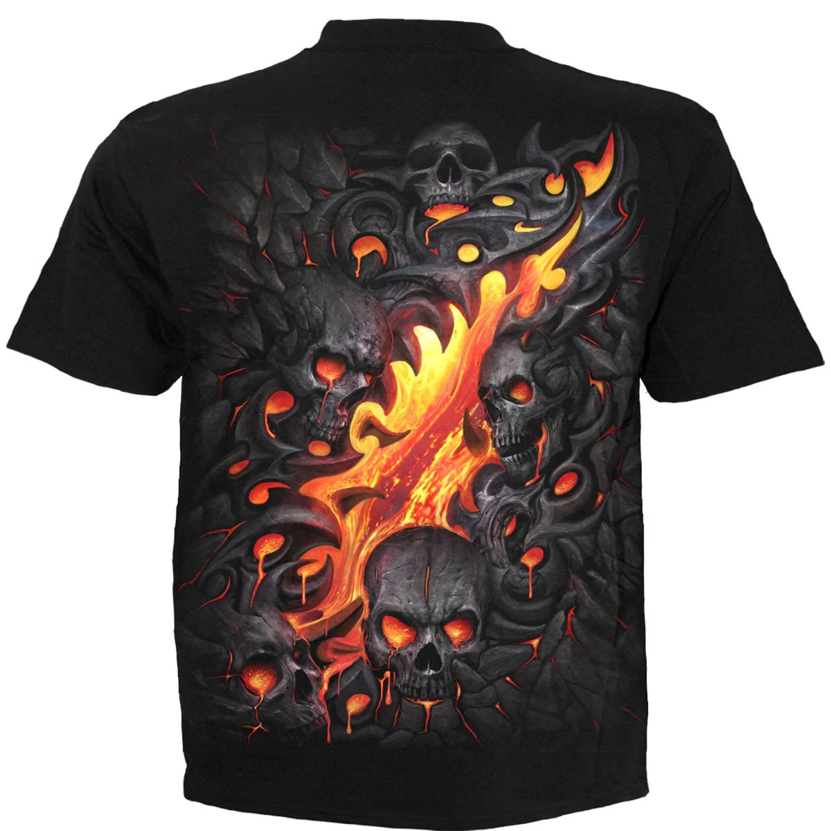 SKULL LAVA - T-Shirt Black - Image 2